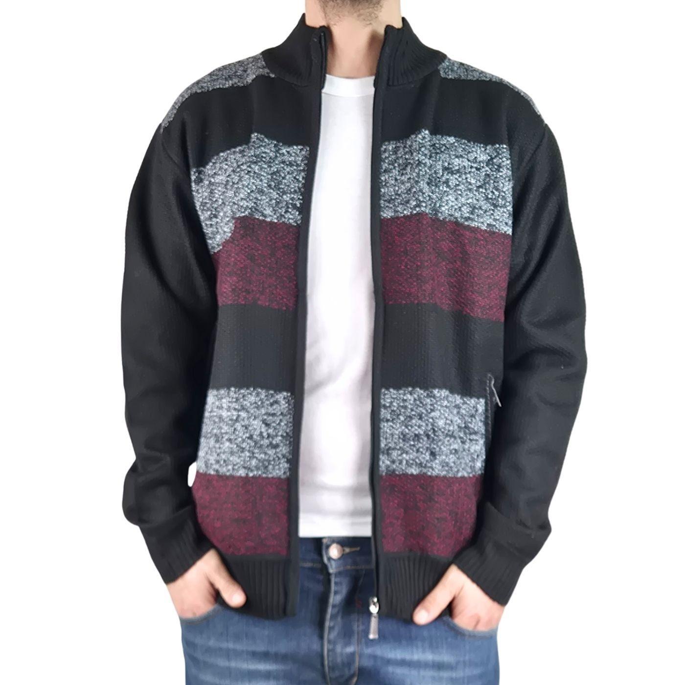 Chaleco Sweater Hombre Frisado Cuello Alto Cierre Completo 2115-1