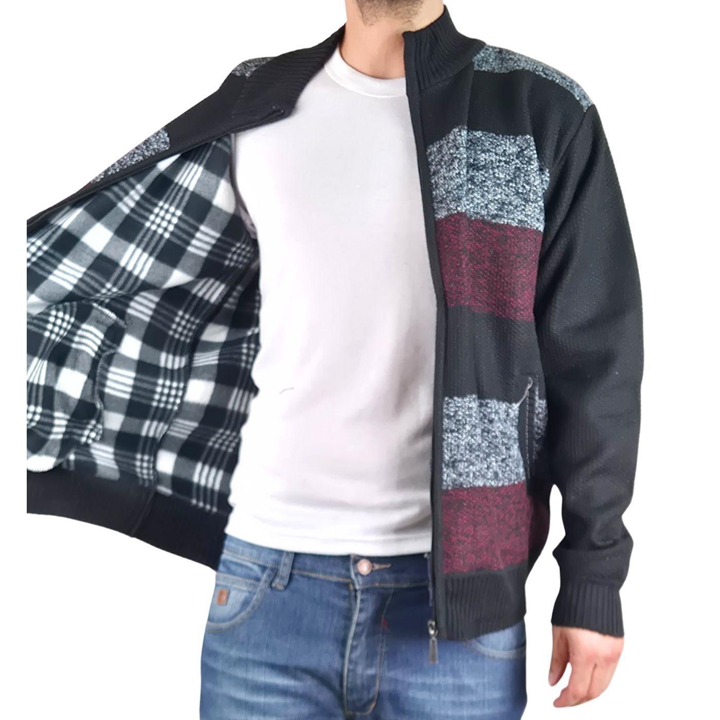 Chaleco Sweater Hombre Frisado Cuello Alto Cierre Completo 2115-2