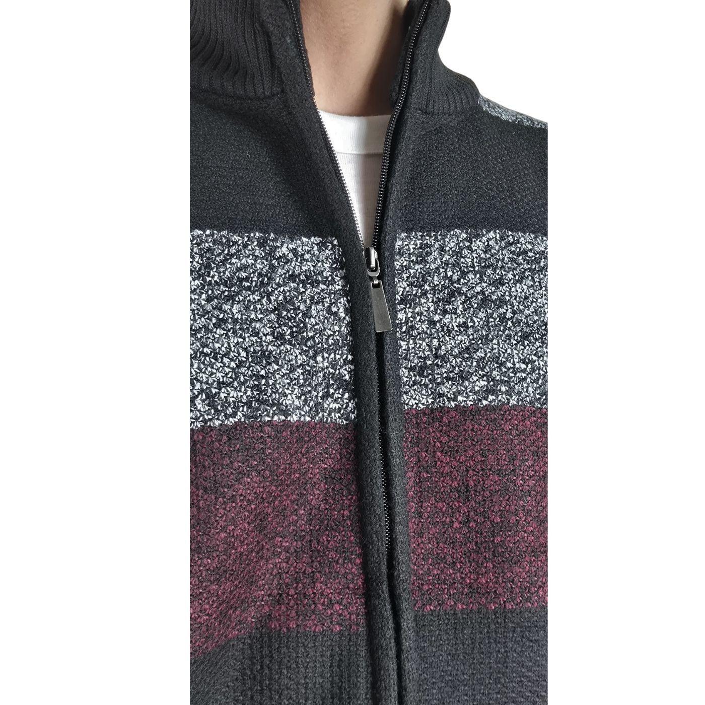 Chaleco Sweater Hombre Frisado Cuello Alto Cierre Completo 2115-3