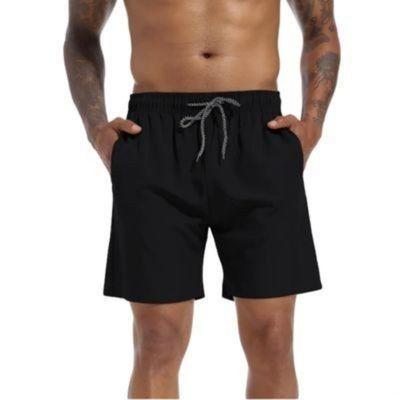 Traje De Baño Hombre Forro Malla Colores Liso 1213-2