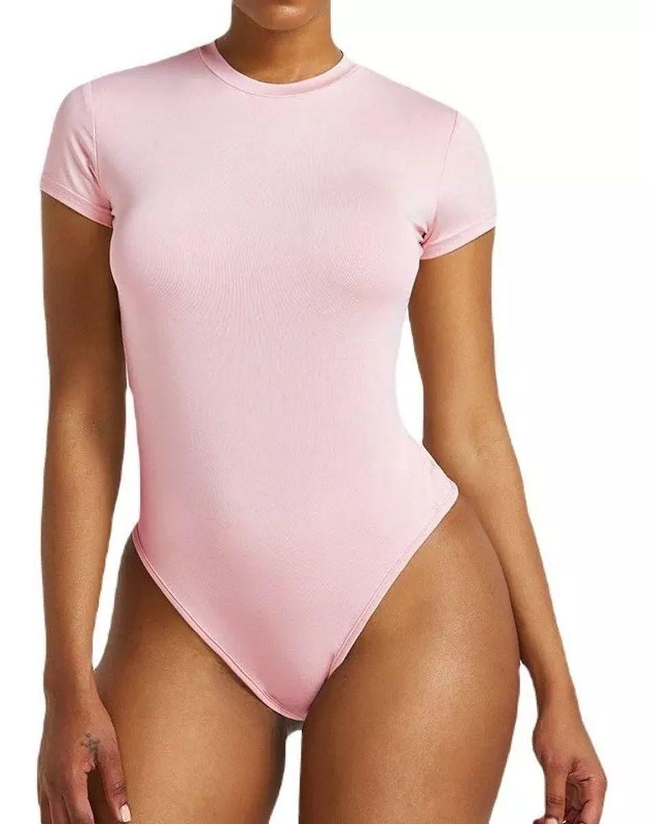 Body Bambú Mujer Ajustable Manga Corta Elasticado Colores 711-0