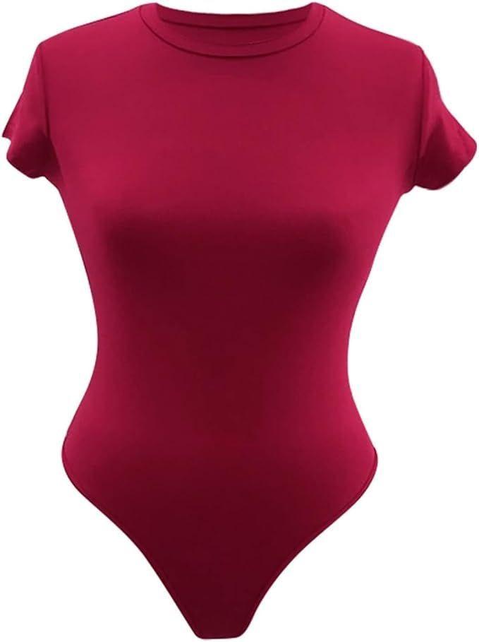 Body Bambú Mujer Ajustable Manga Corta Elasticado Colores 711-4