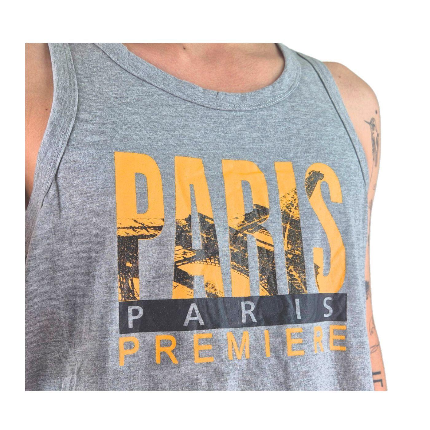 Polera Sin Manga Musculosa Hombre Diseño Paris 289-3