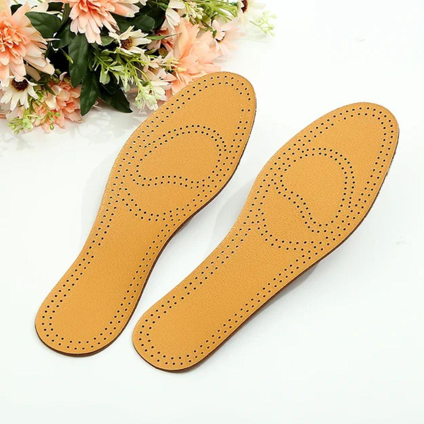 Pack 2 Pares Plantillas Antibacterianas Cuero Unisex 825-0