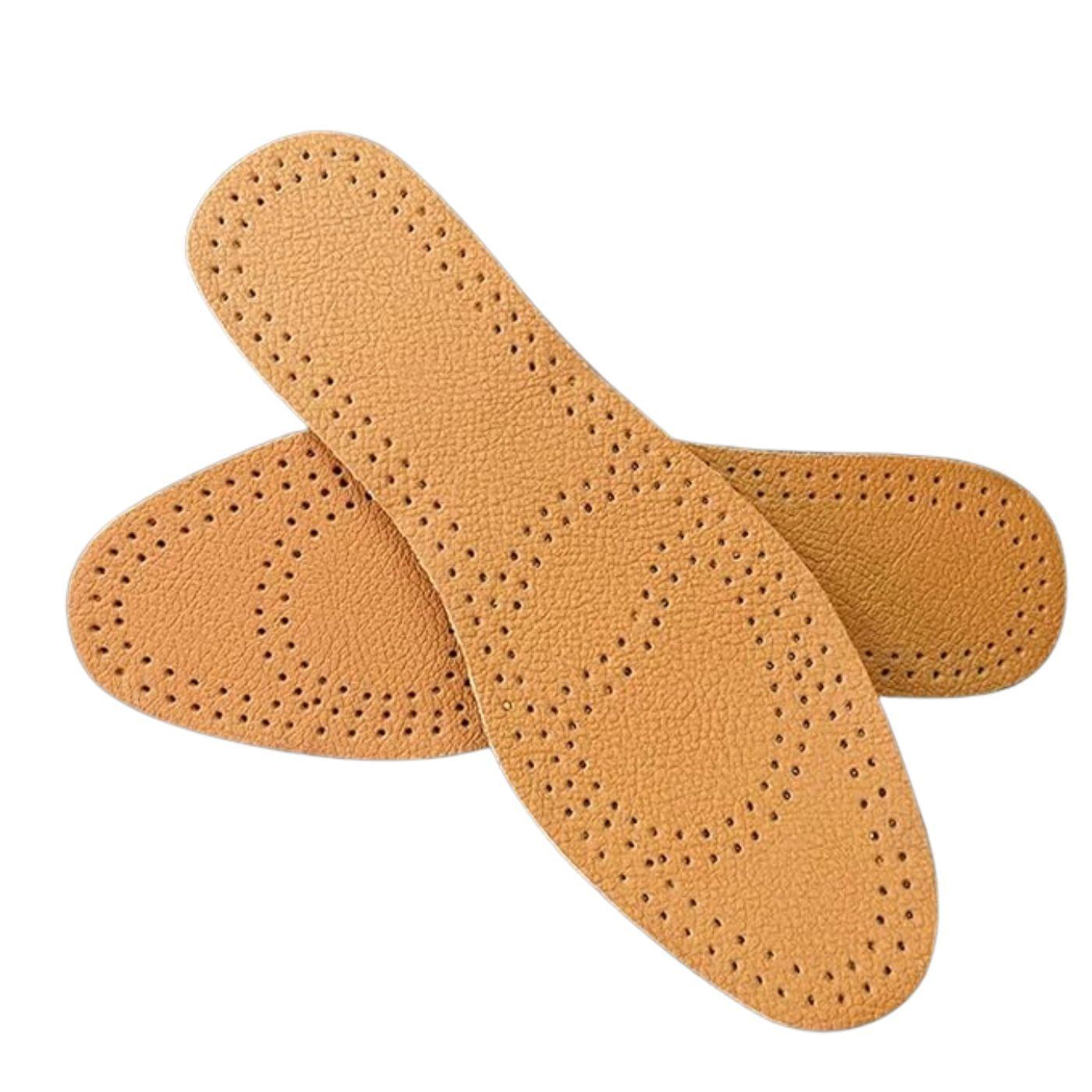 Pack 2 Pares Plantillas Antibacterianas Cuero Unisex 825-1