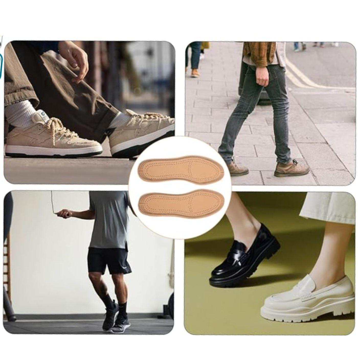 Pack 2 Pares Plantillas Antibacterianas Cuero Unisex 825-3