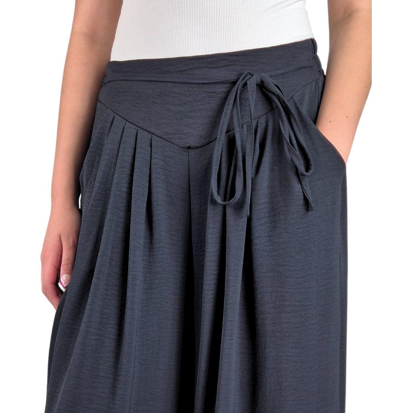 Pantalón Palazzo Algodón Mujer Tipo Lino Casual Playero 3001-4