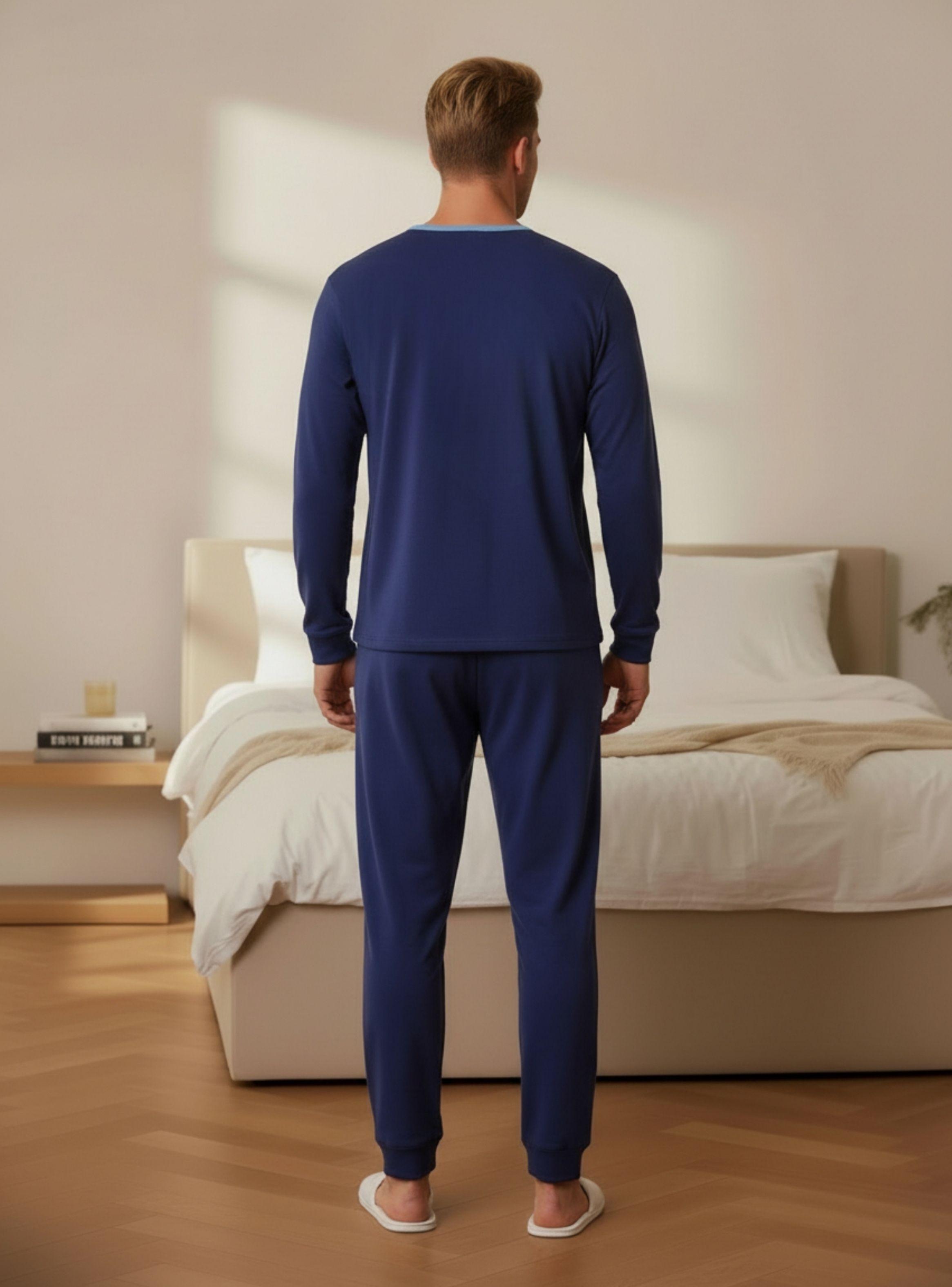 Pijama Polar Hombre Invierno 2 Piezas Calidad Premium 4008-2