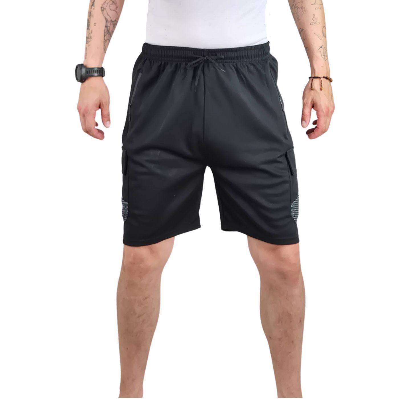 Short Deportivo Cargo Hombre Bolsillos Cierre 7006-2