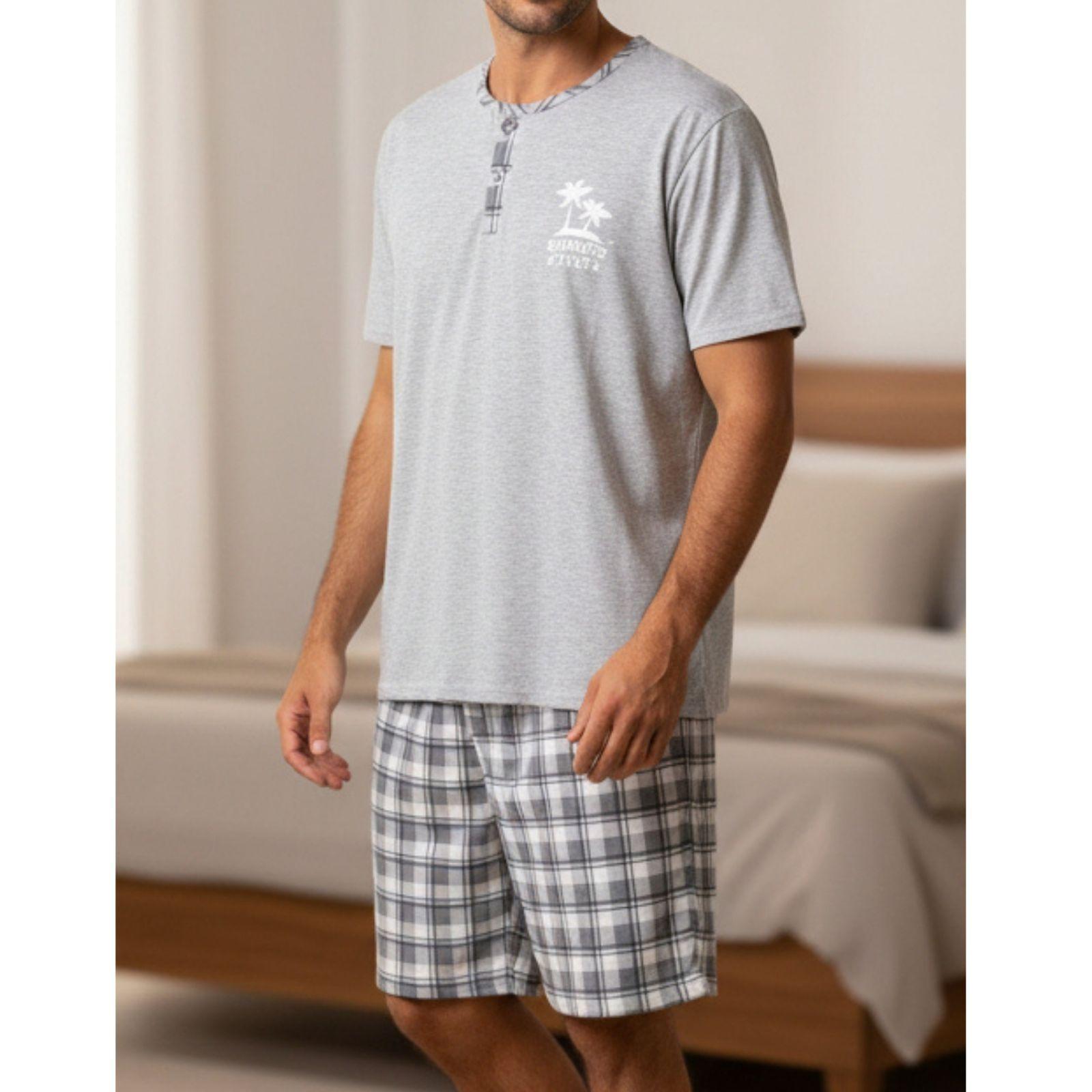 Pijama Hombre Verano Short Y Polera Colores 522-0