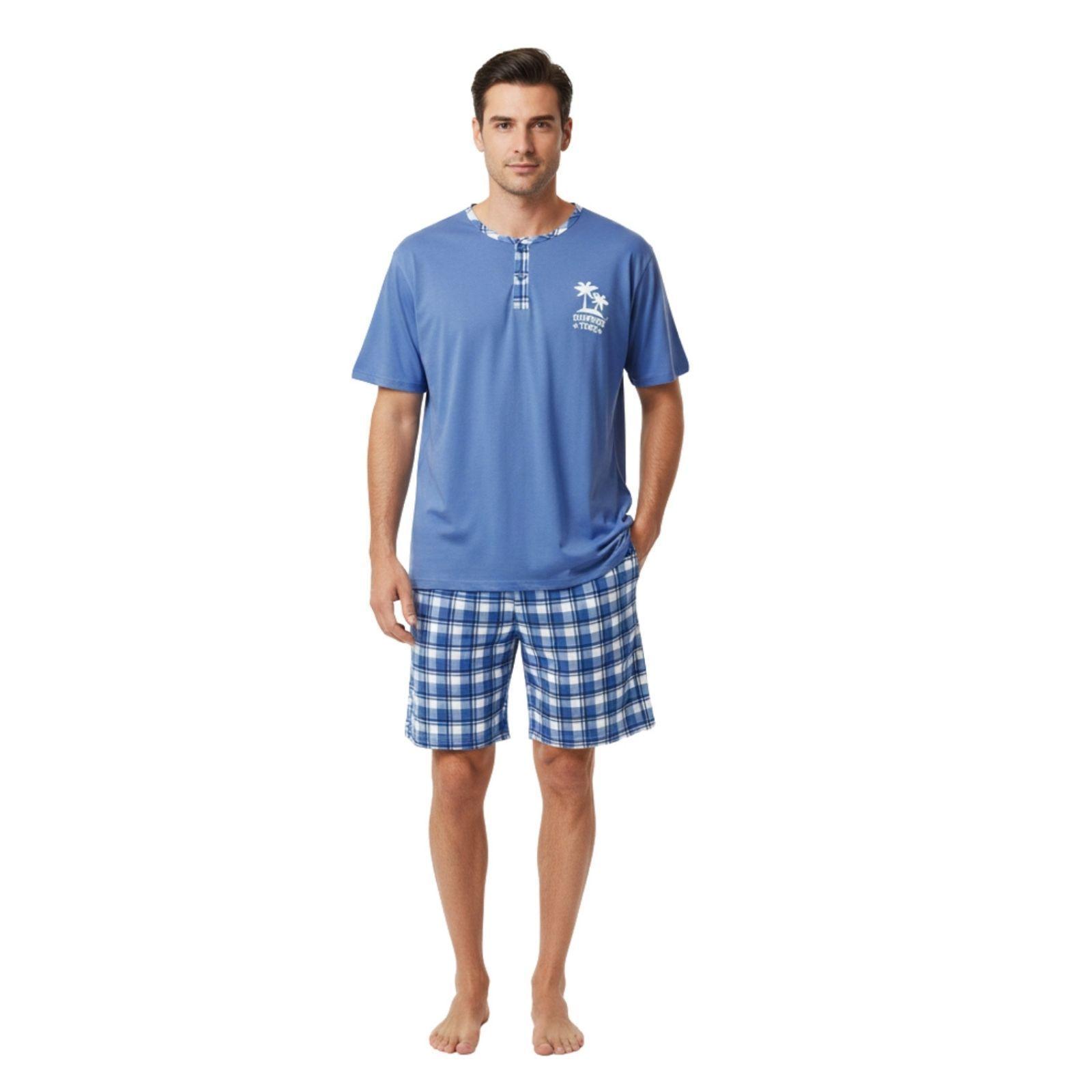 Pijama Hombre Verano Short Y Polera Colores 522-0