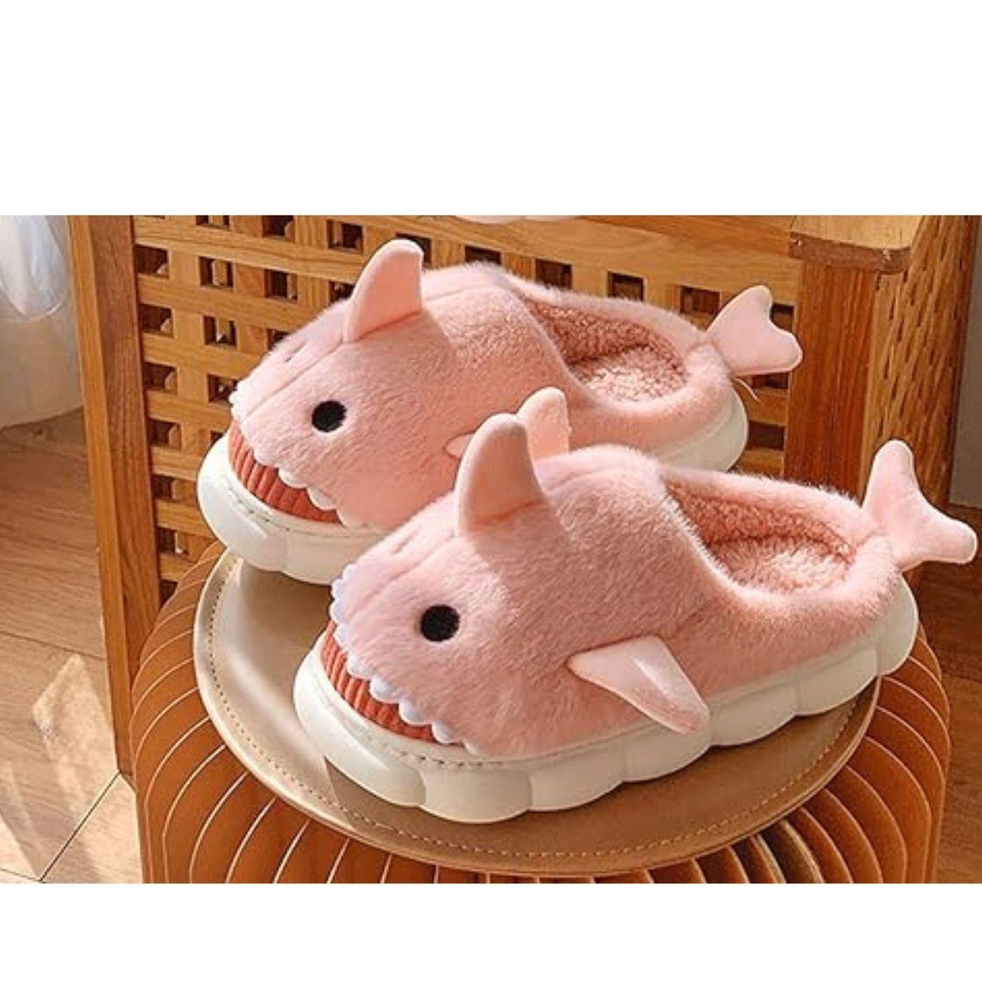 Pantufla Zapato Descanso Niños Diseños Tiburón suela Confortable 4245-3