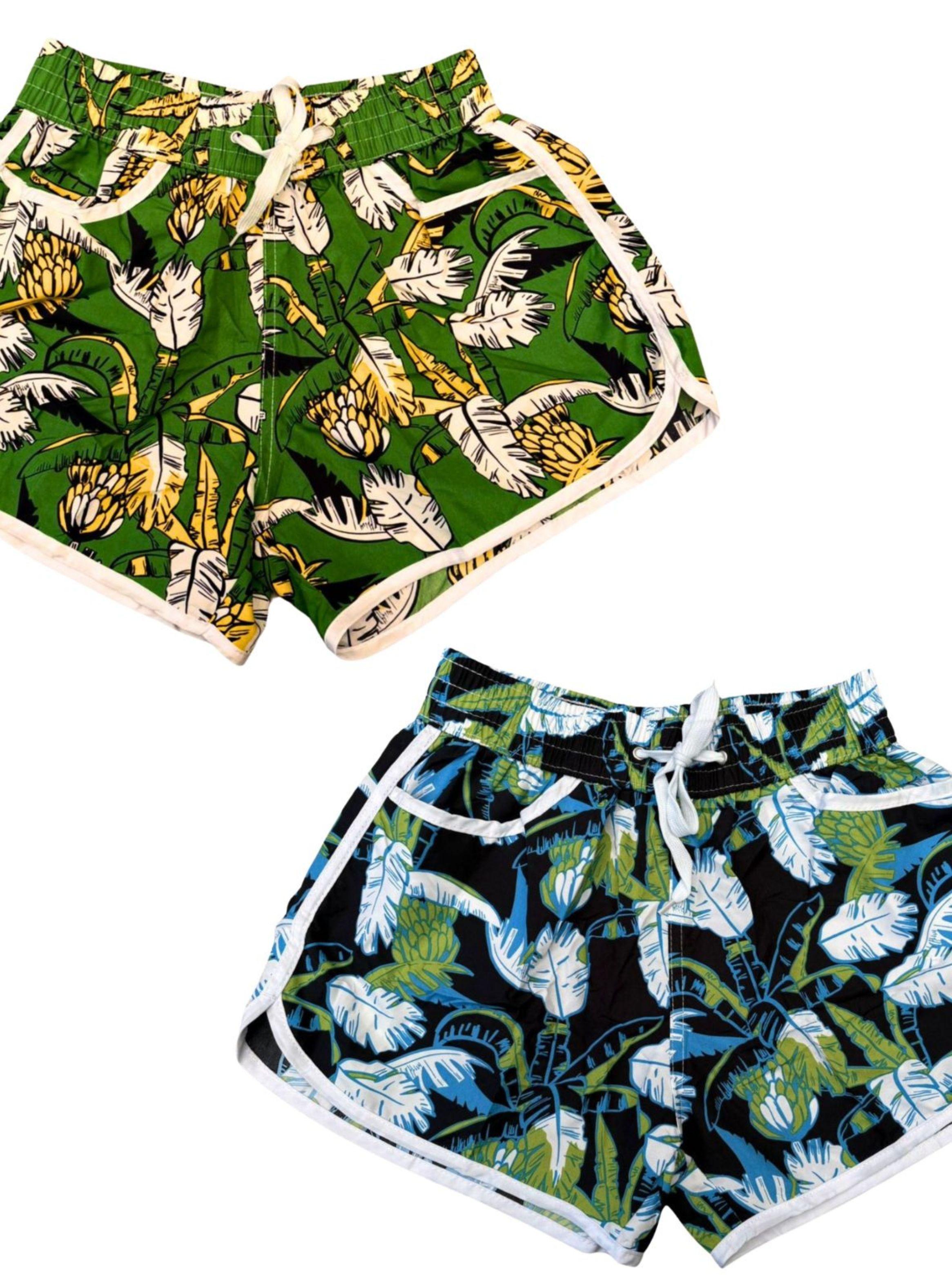 Pack 2 Traje De Baño Mujer Short De Playa Diseños Colores 1209-4