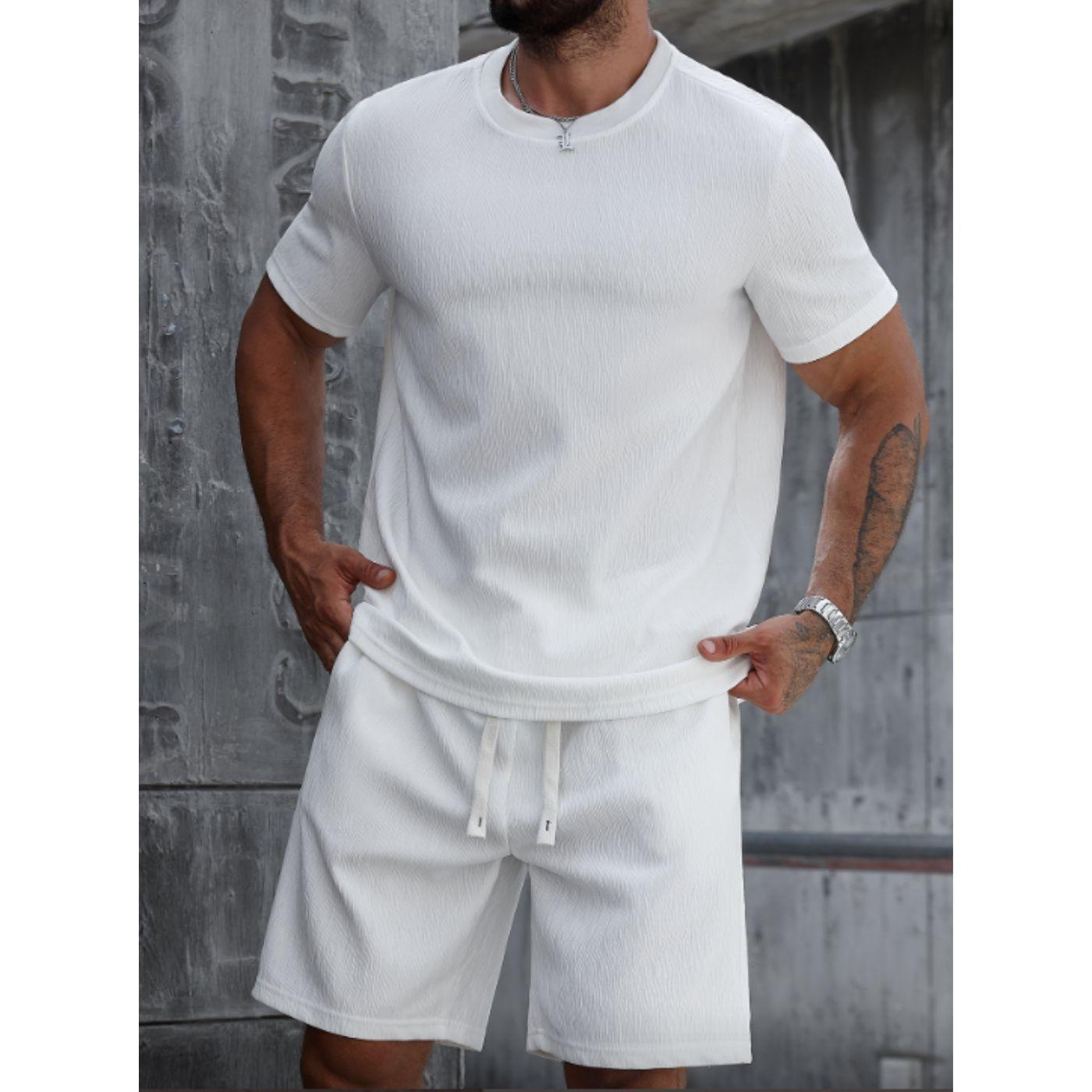 Conjunto Hombre Short y Polera Tendencia Urbana Liso 0267-0