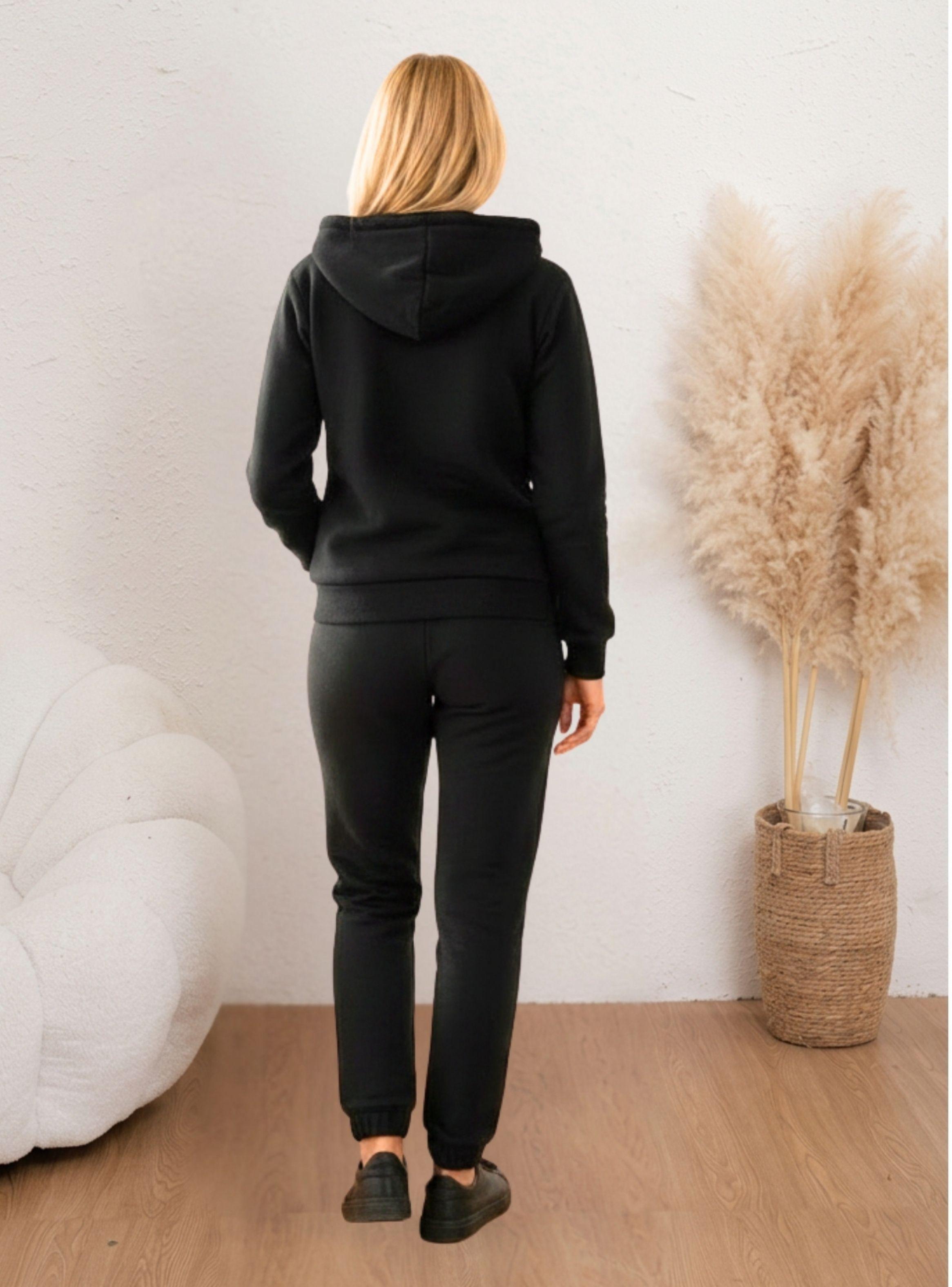 Conjunto Mujer Frisado Buzo Polerón con Cierre Invierno Moda 0229-1