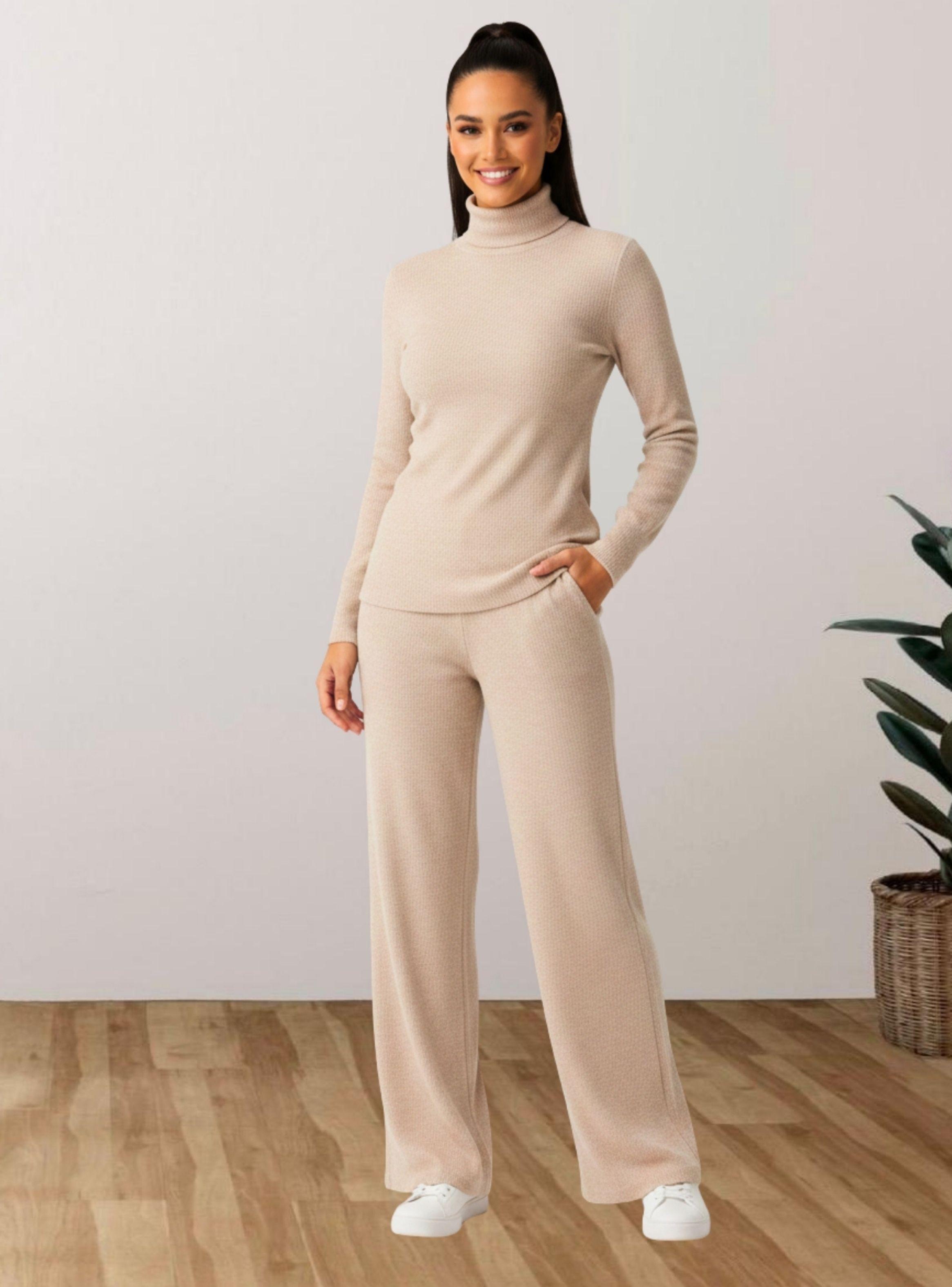 Conjunto 2 Piezas Mujer Tejido Lanilla Sweater + Pantalón 5096-0