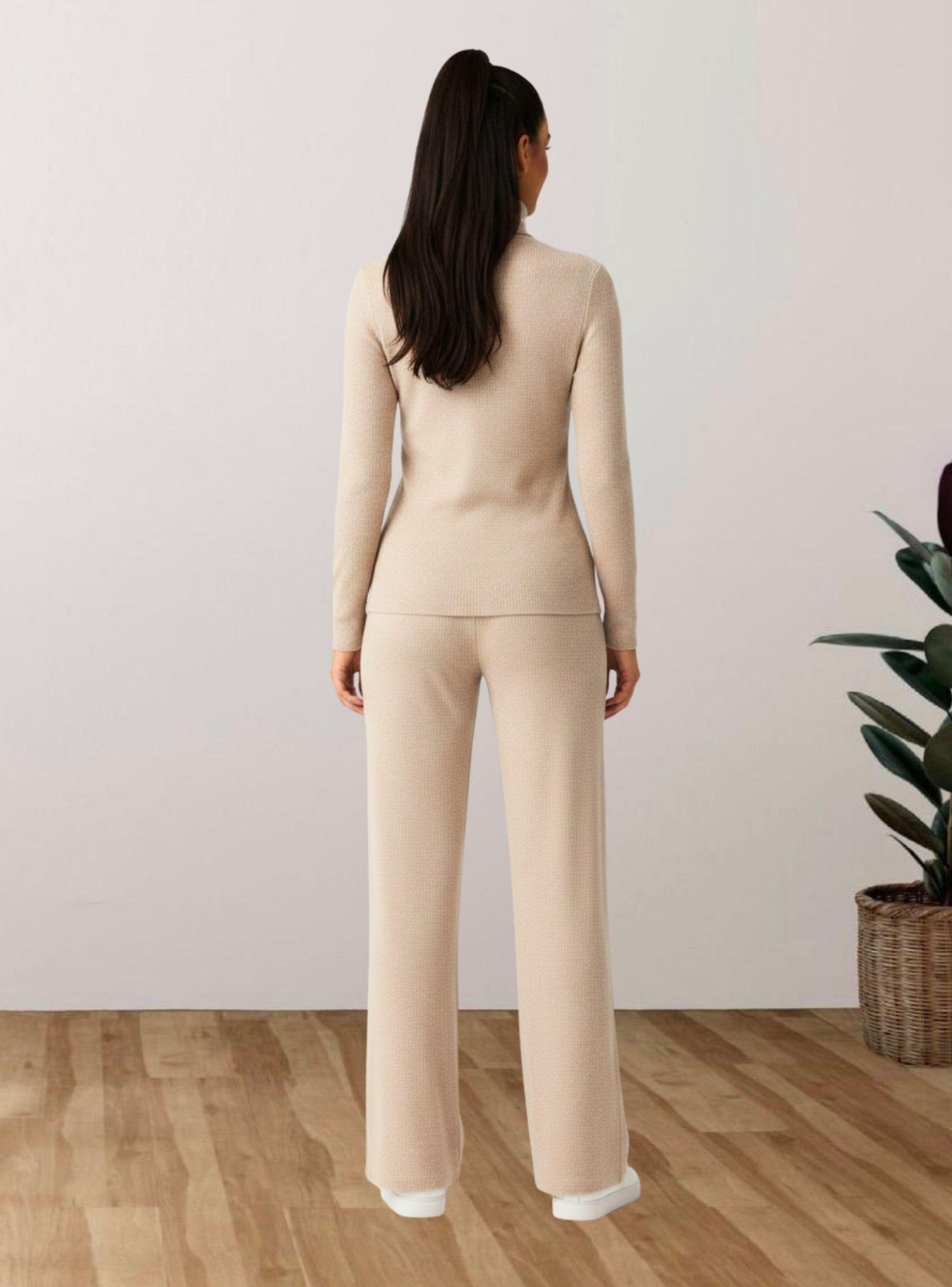 Conjunto 2 Piezas Mujer Tejido Lanilla Sweater + Pantalón 5096-1