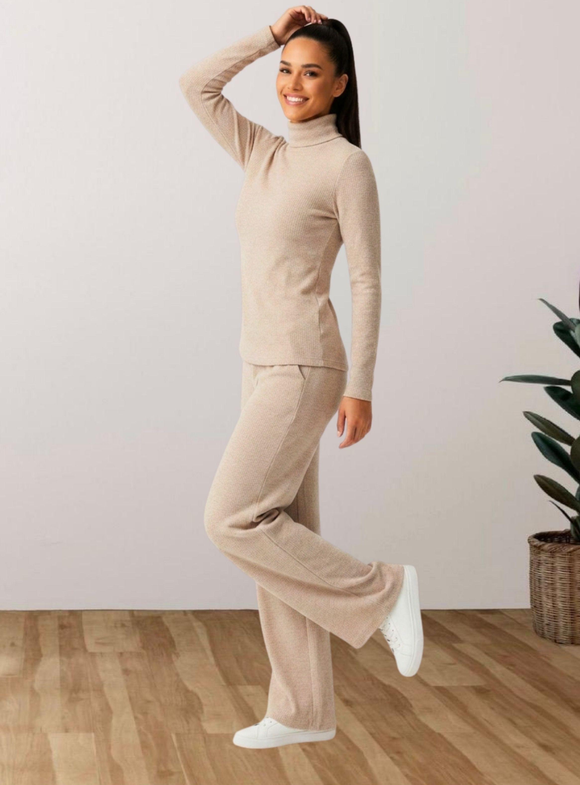 Conjunto 2 Piezas Mujer Tejido Lanilla Sweater + Pantalón 5096-2