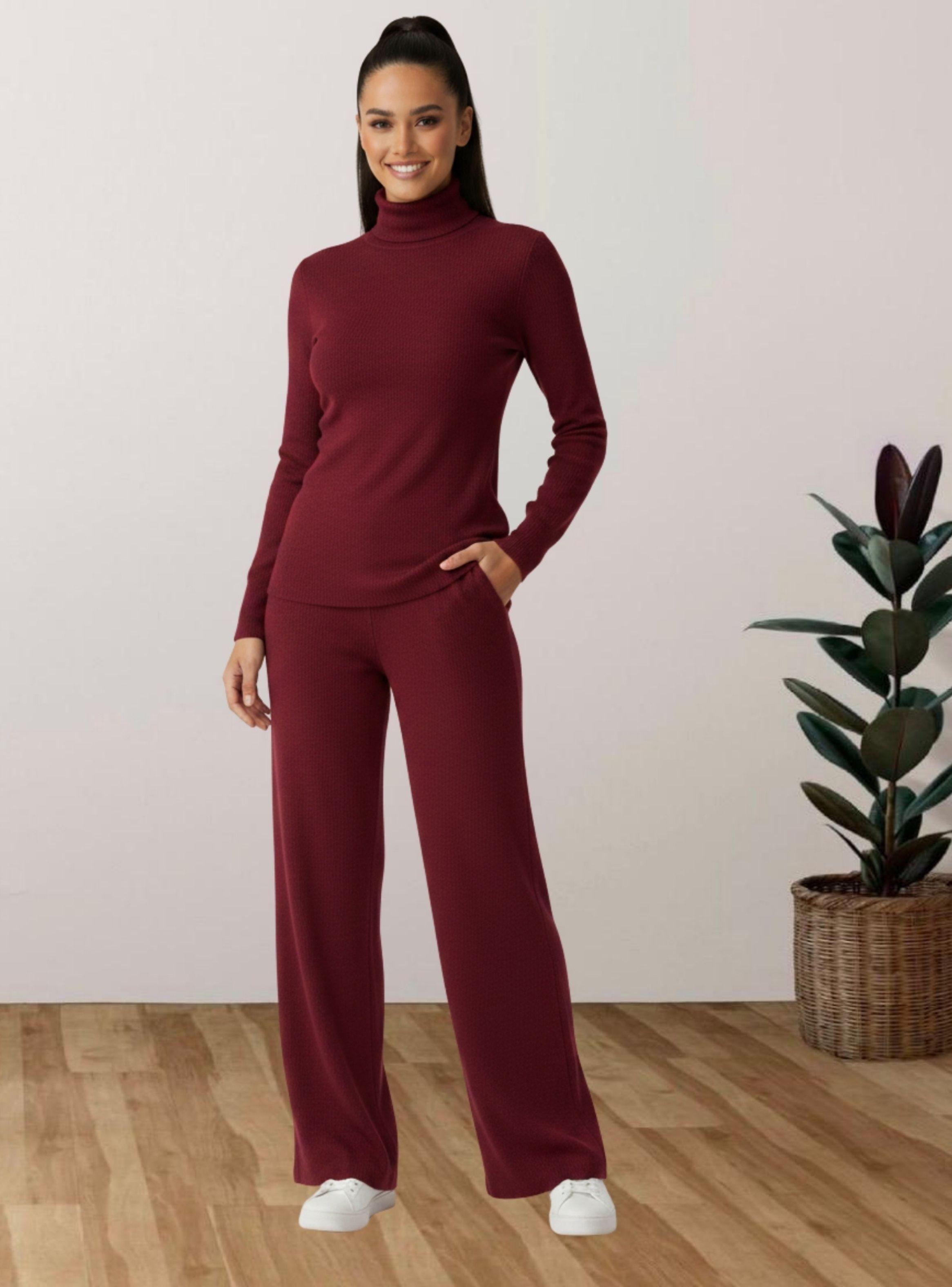 Conjunto 2 Piezas Mujer Tejido Lanilla Sweater + Pantalón 5096-0