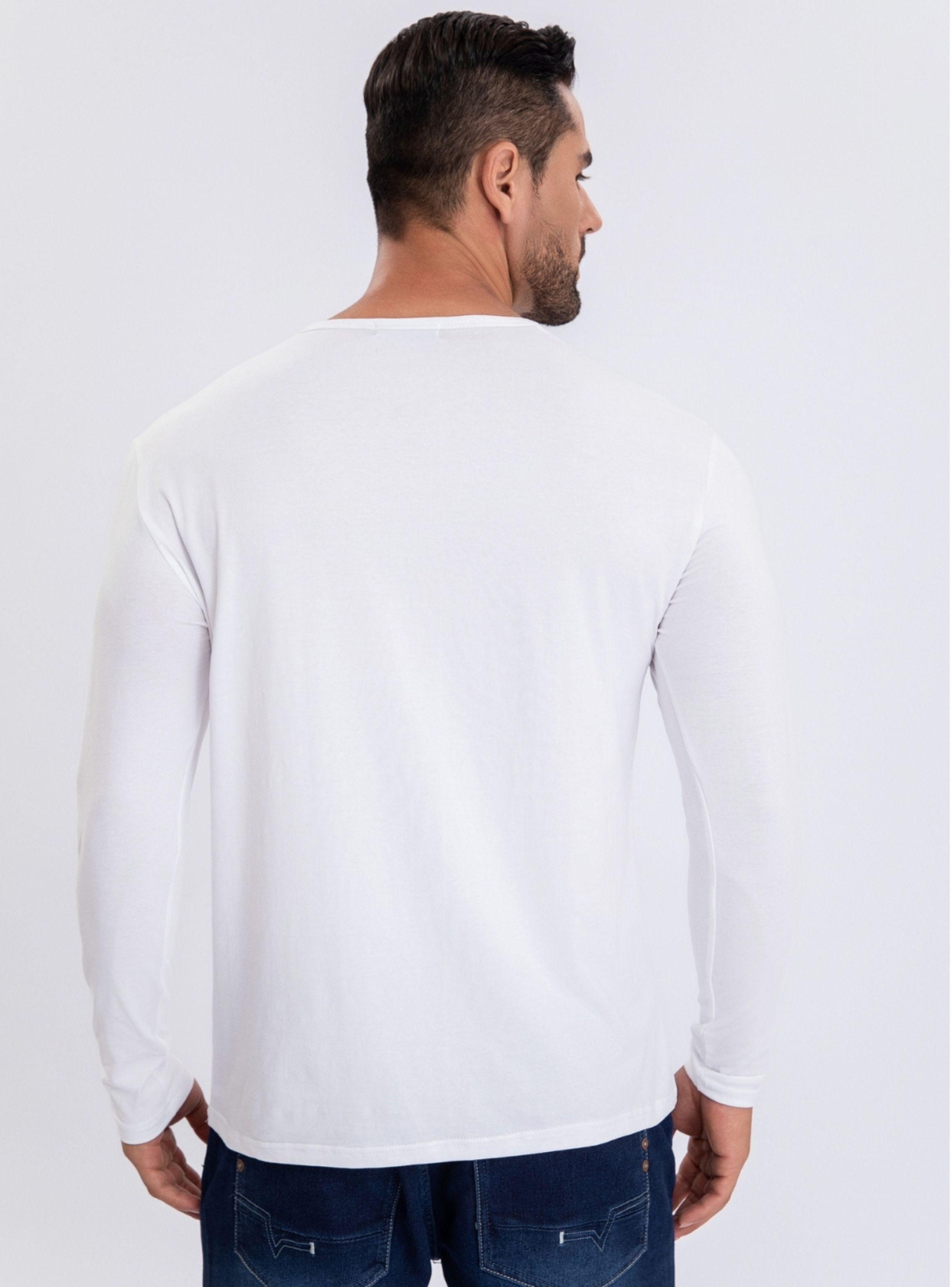 Polera Hombre Manga Larga Algodón Colores Diseño Casual 6271-2