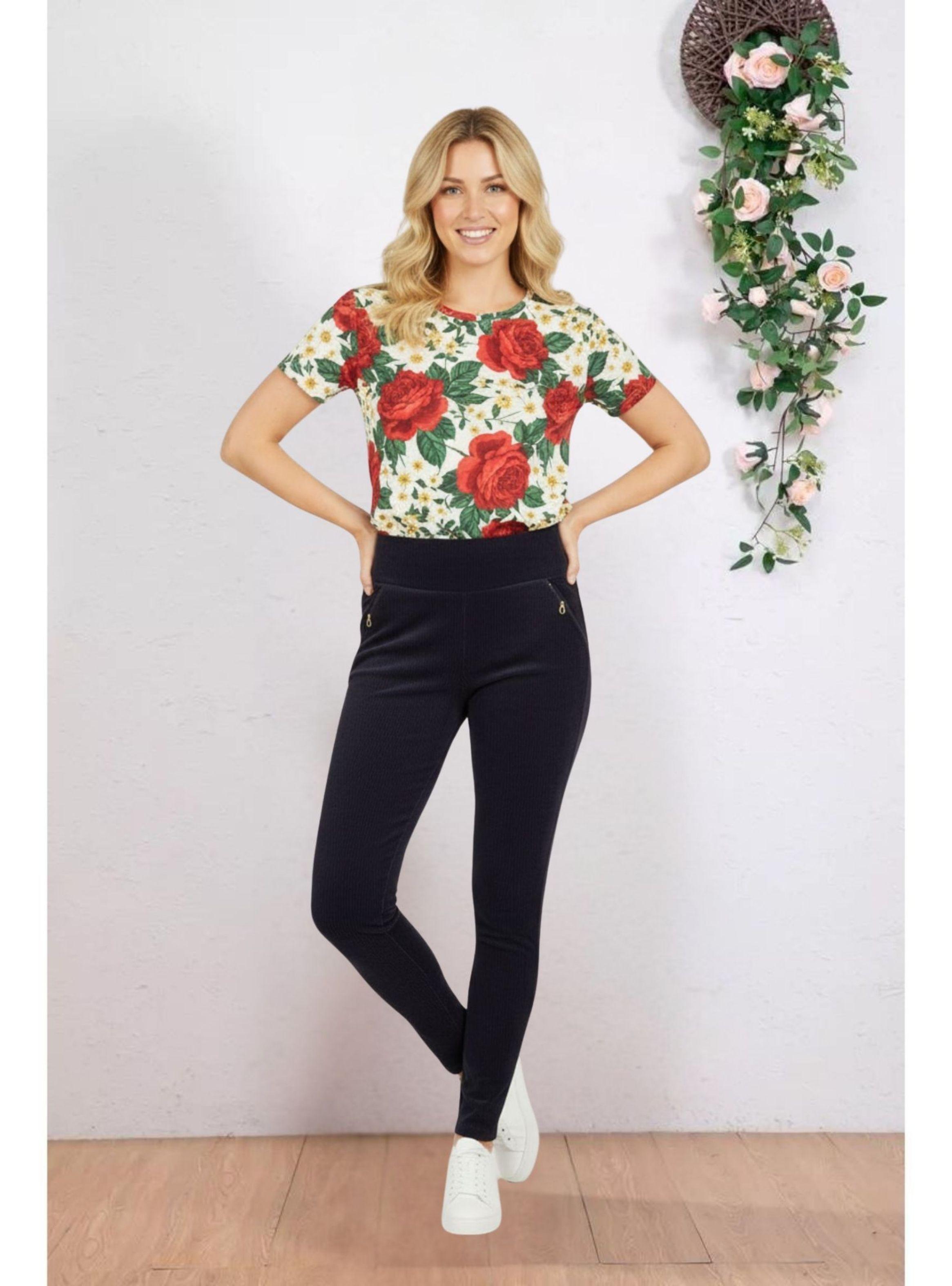 Pantalón Calza Mujer Invierno Forro Piel Bolsillos Cierre 626-1