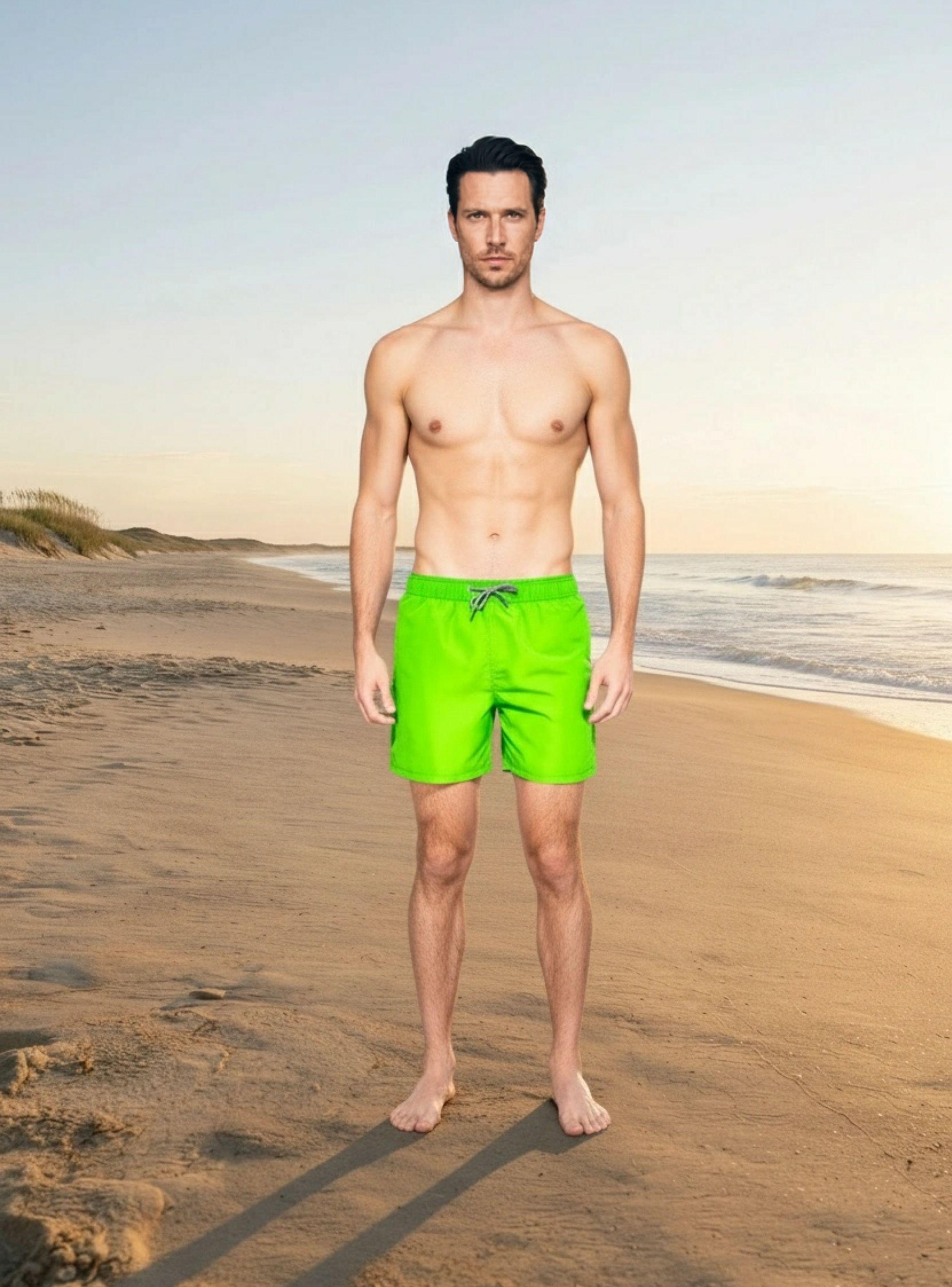 Traje De Baño Hombre Forro Malla Colores Bolsillos 1214-0