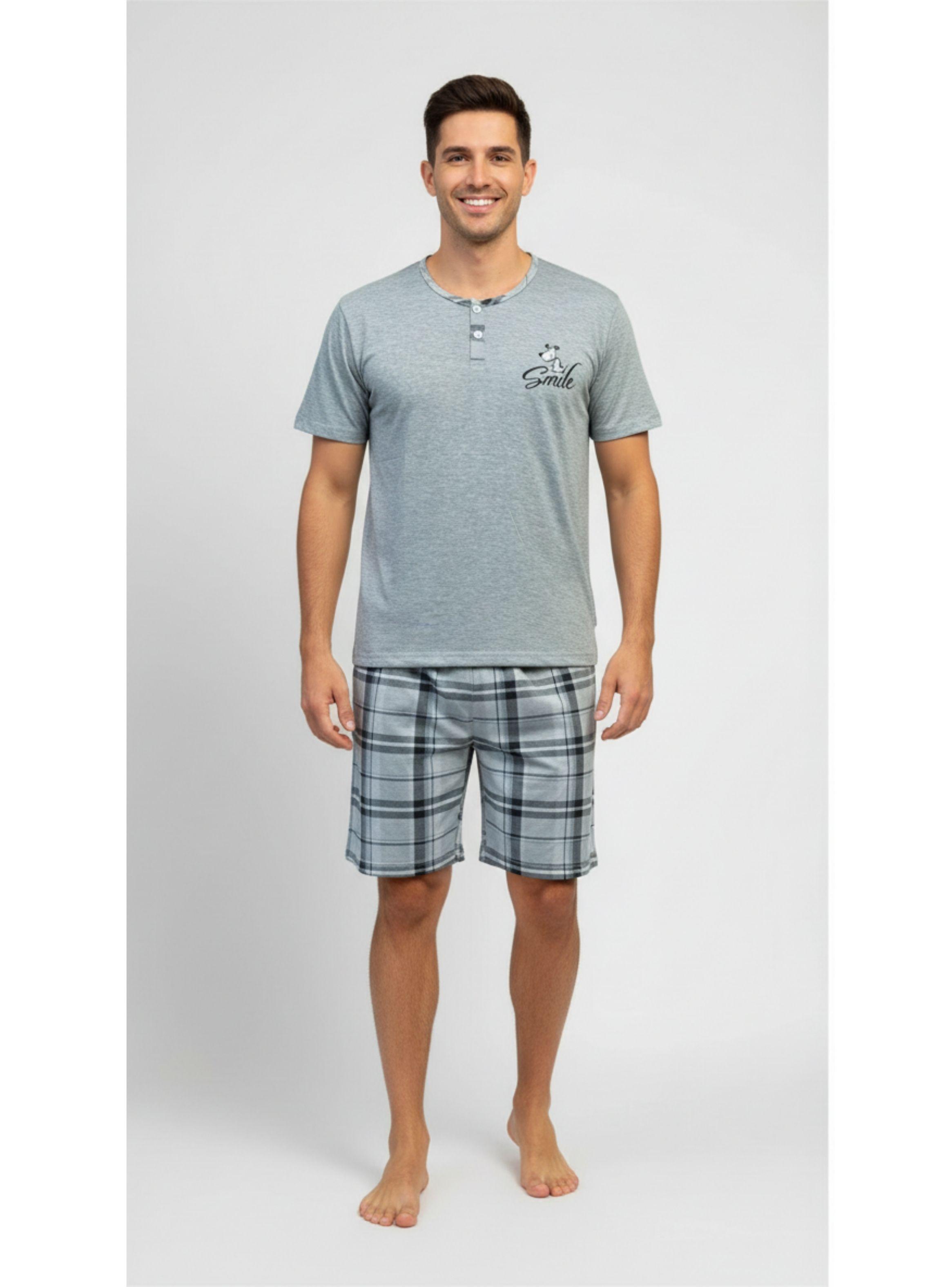 Pijama Hombre Verano Short Y Polera Colores 4023-0