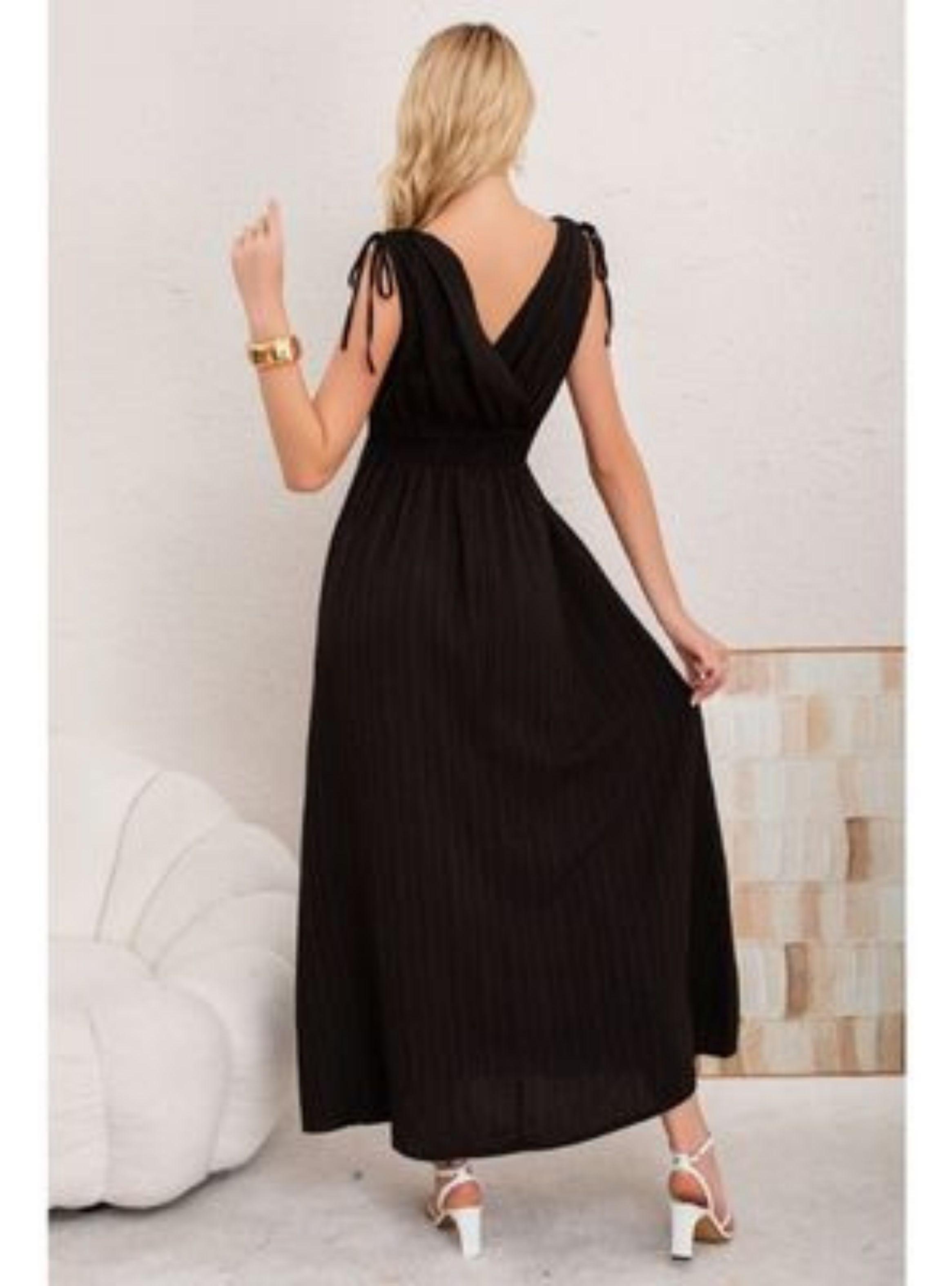 Maxi Vestido Largo Mujer Casual Eventos Texturizado Sin Manga 3374-2