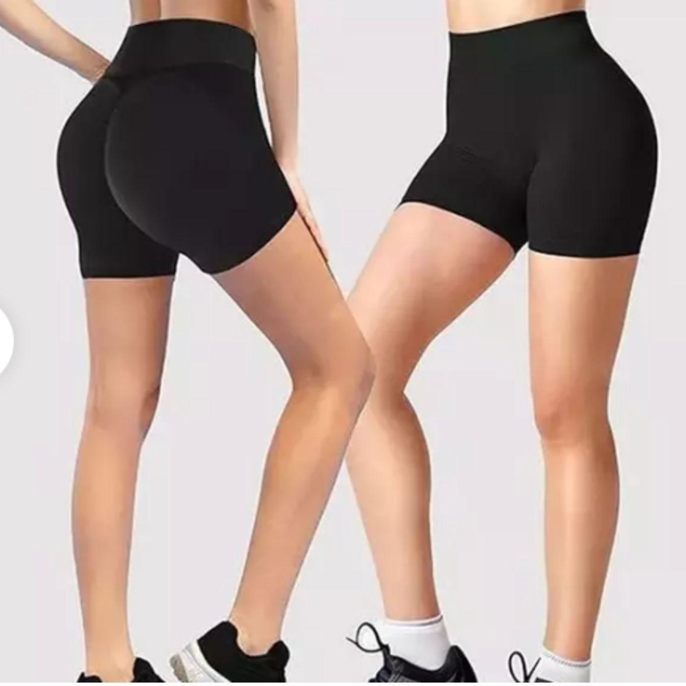 Calza Corta Acanalada Deportiva Tiro Alto Lycra Gym Escolar 33-4