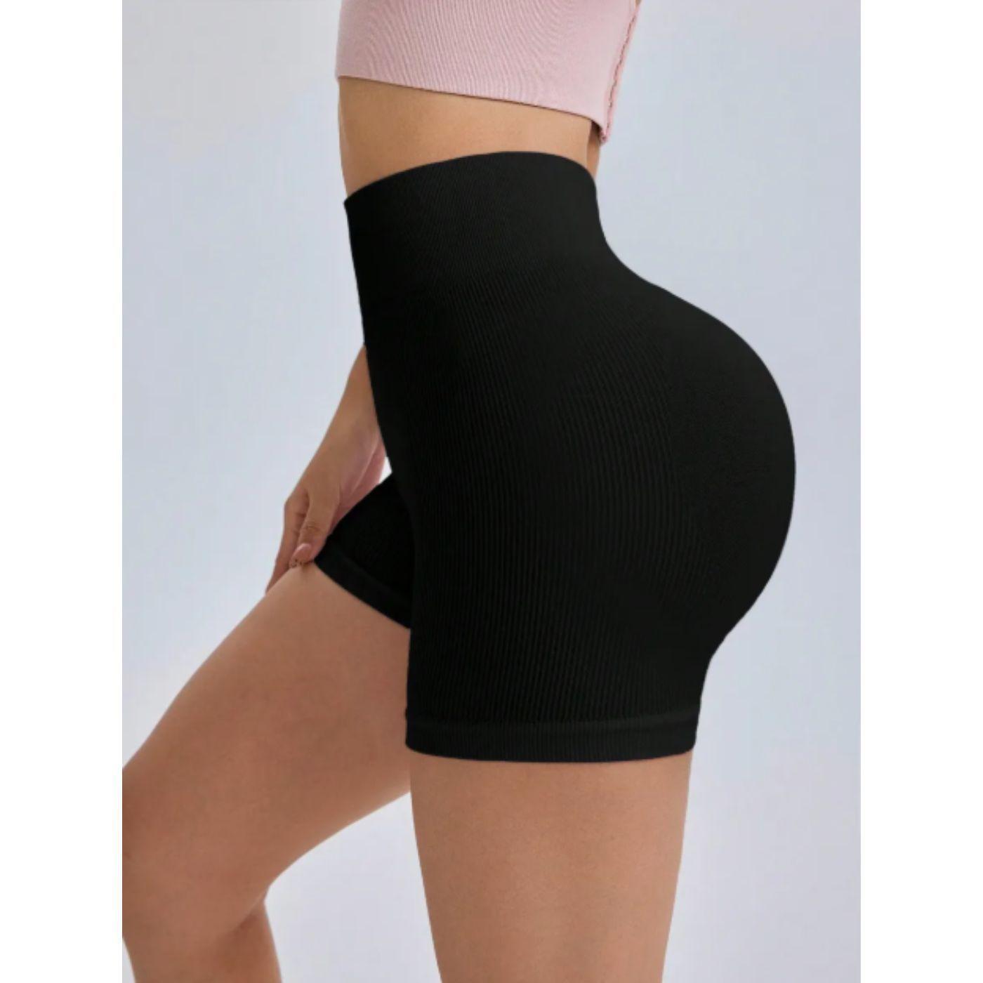 Calza Corta Acanalada Deportiva Tiro Alto Lycra Gym Escolar 33-0