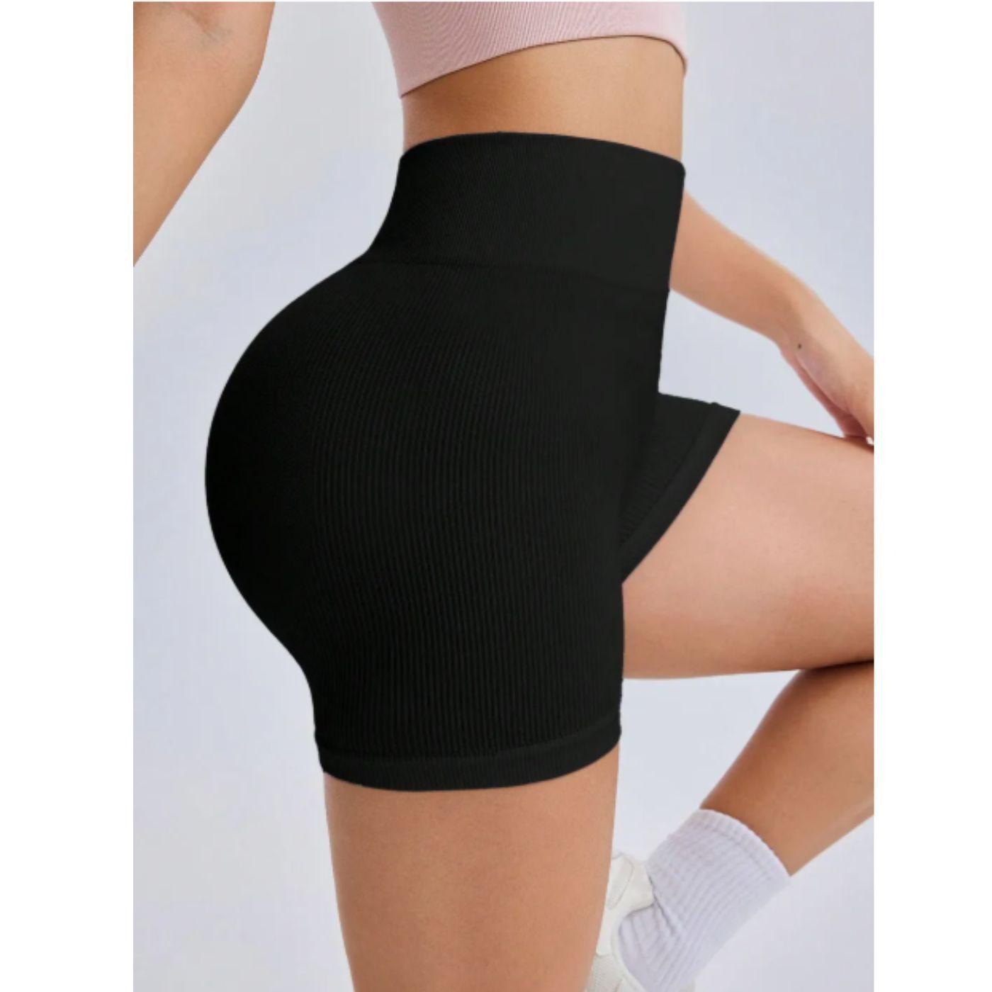 Calza Corta Acanalada Deportiva Tiro Alto Lycra Gym Escolar 33-2