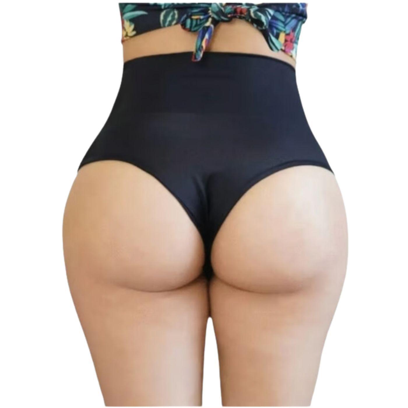 Traje de Baño Mujer Bikini Modelador Semi Colaless Tiro Extra Alto 301-2