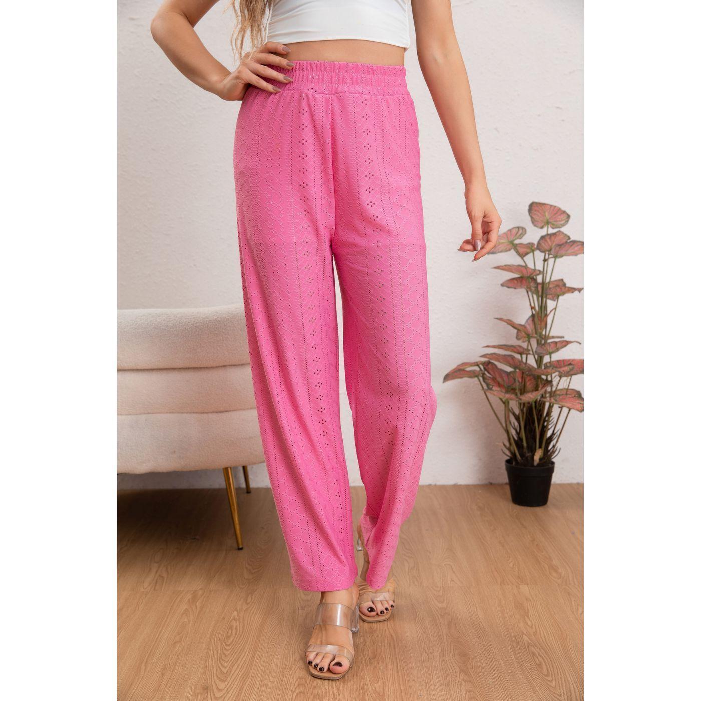 Pantalon Playero Mujer Broderie Juvenil Verano 5004-2