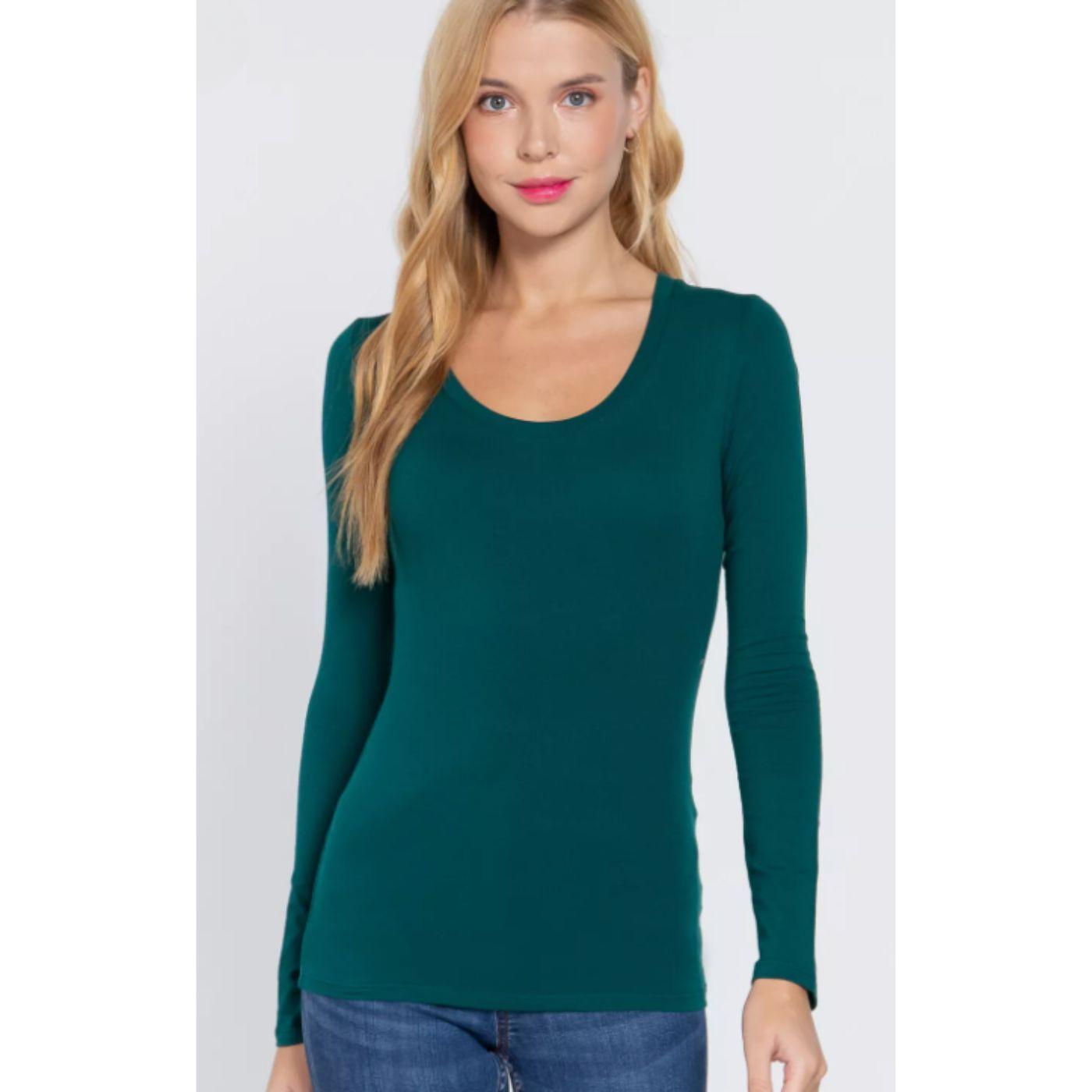Camiseta Mujer Elasticada Manga Larga Bambu 2123-0
