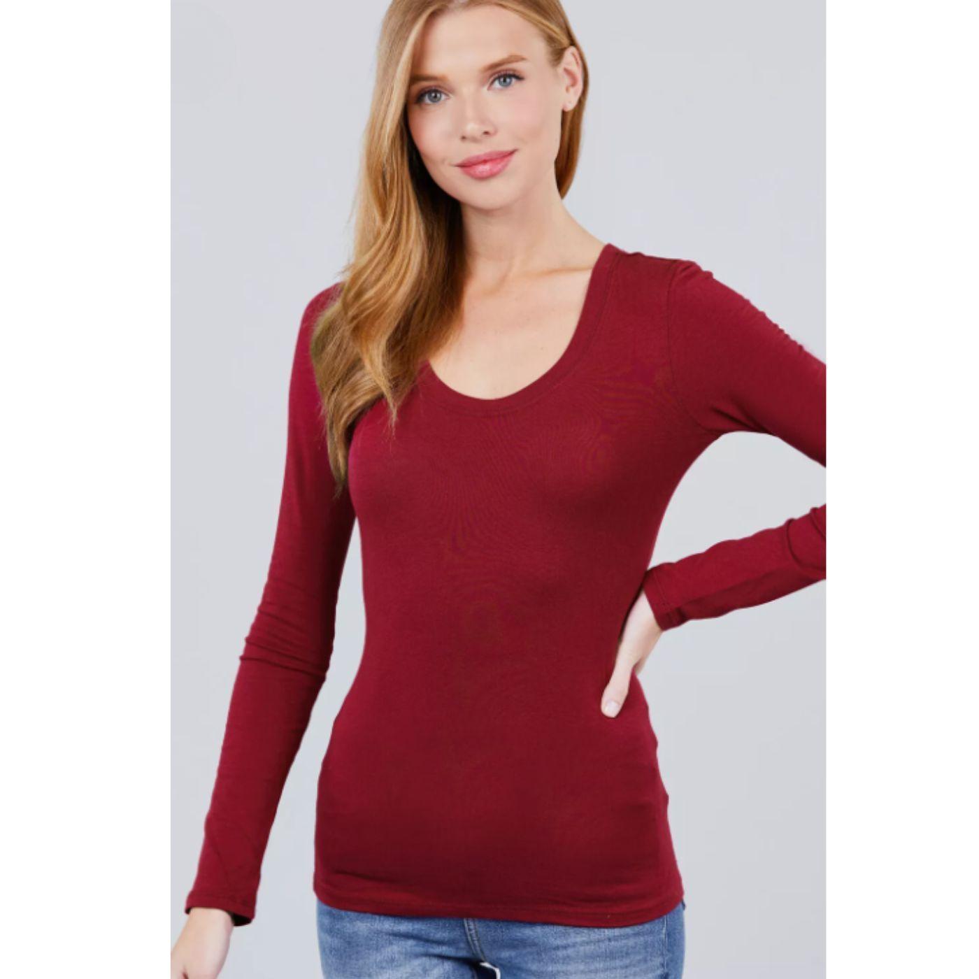 Camiseta Mujer Elasticada Manga Larga Bambu 2123-0