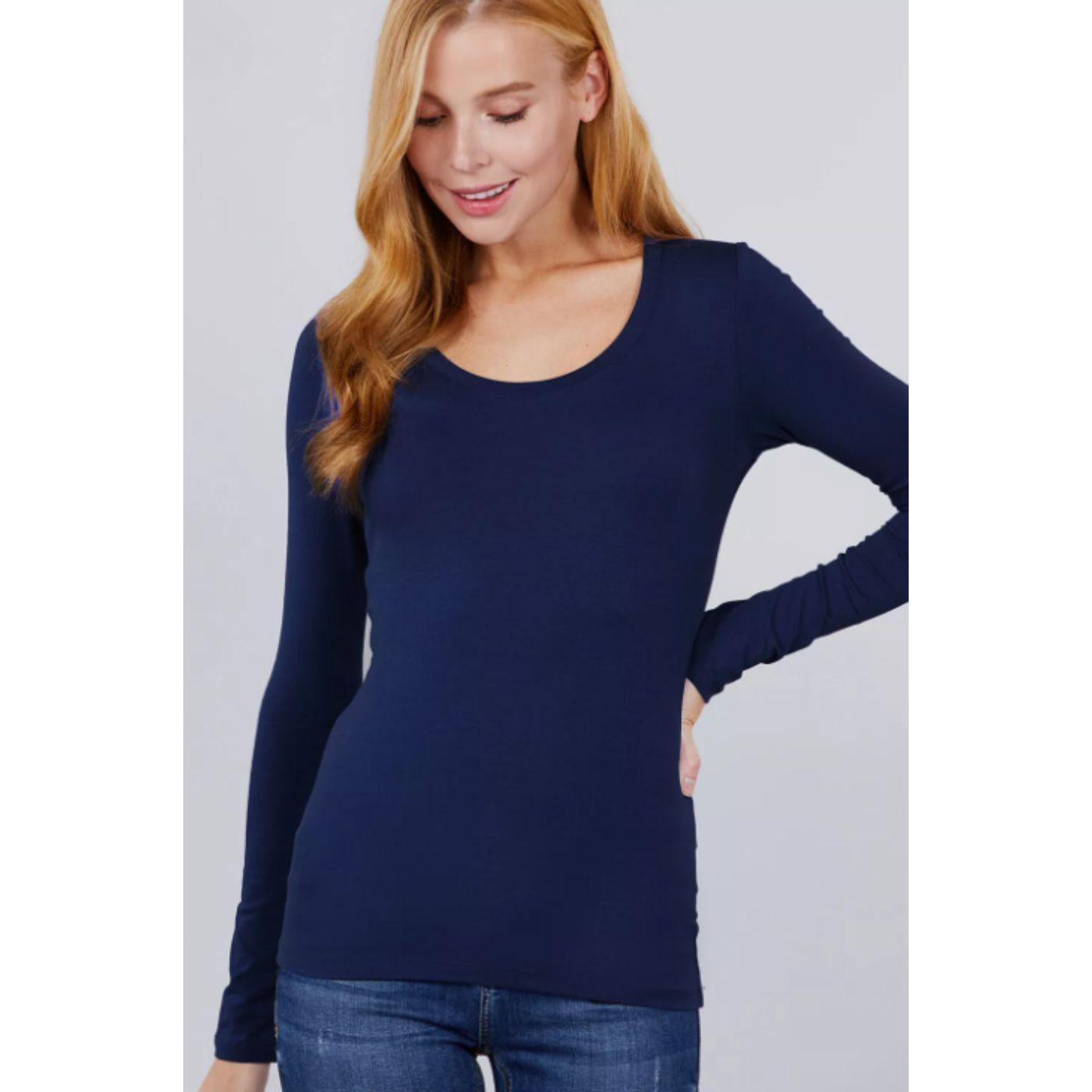 Camiseta Mujer Elasticada Manga Larga Bambu 2123-0
