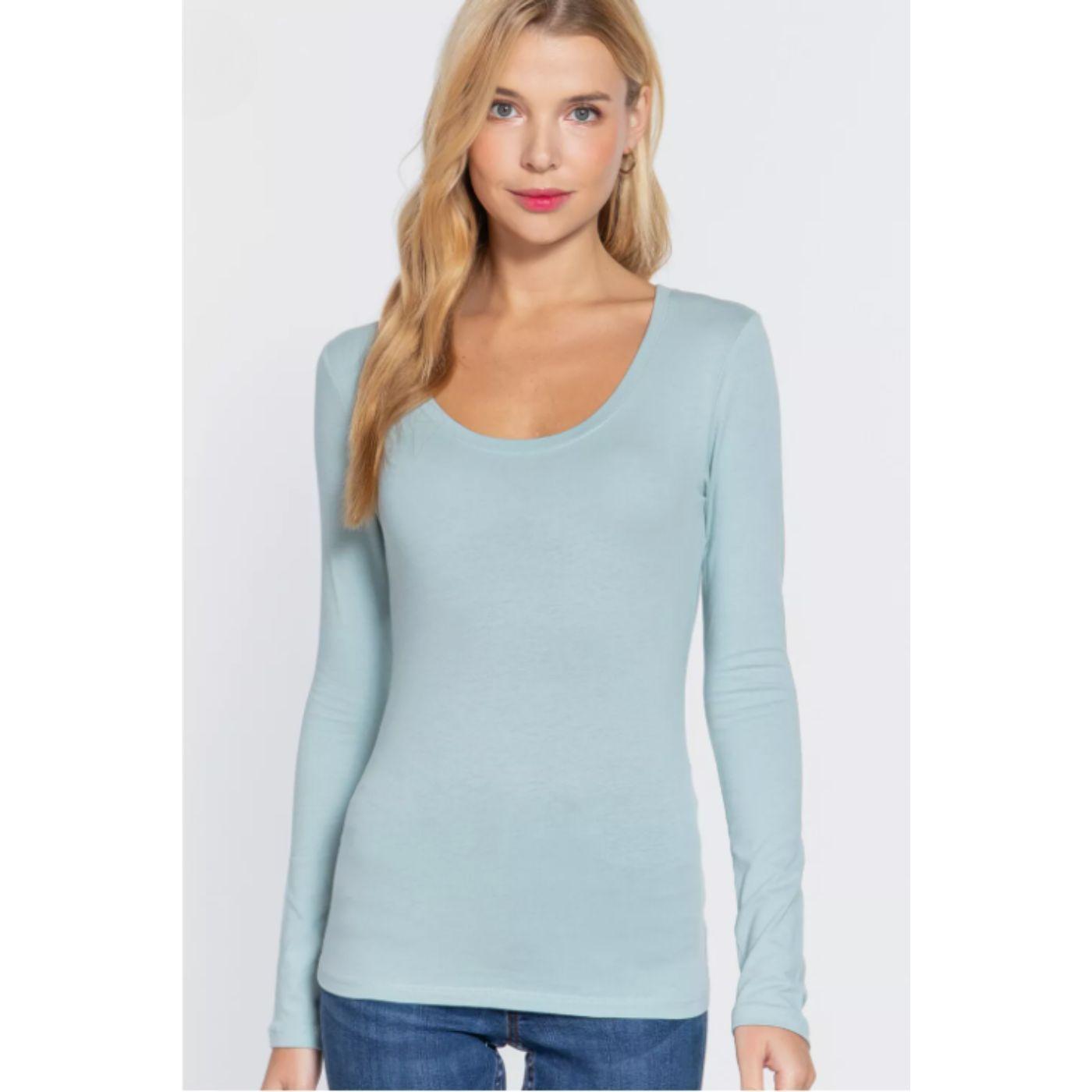 Camiseta Mujer Elasticada Manga Larga Bambu 2123-0