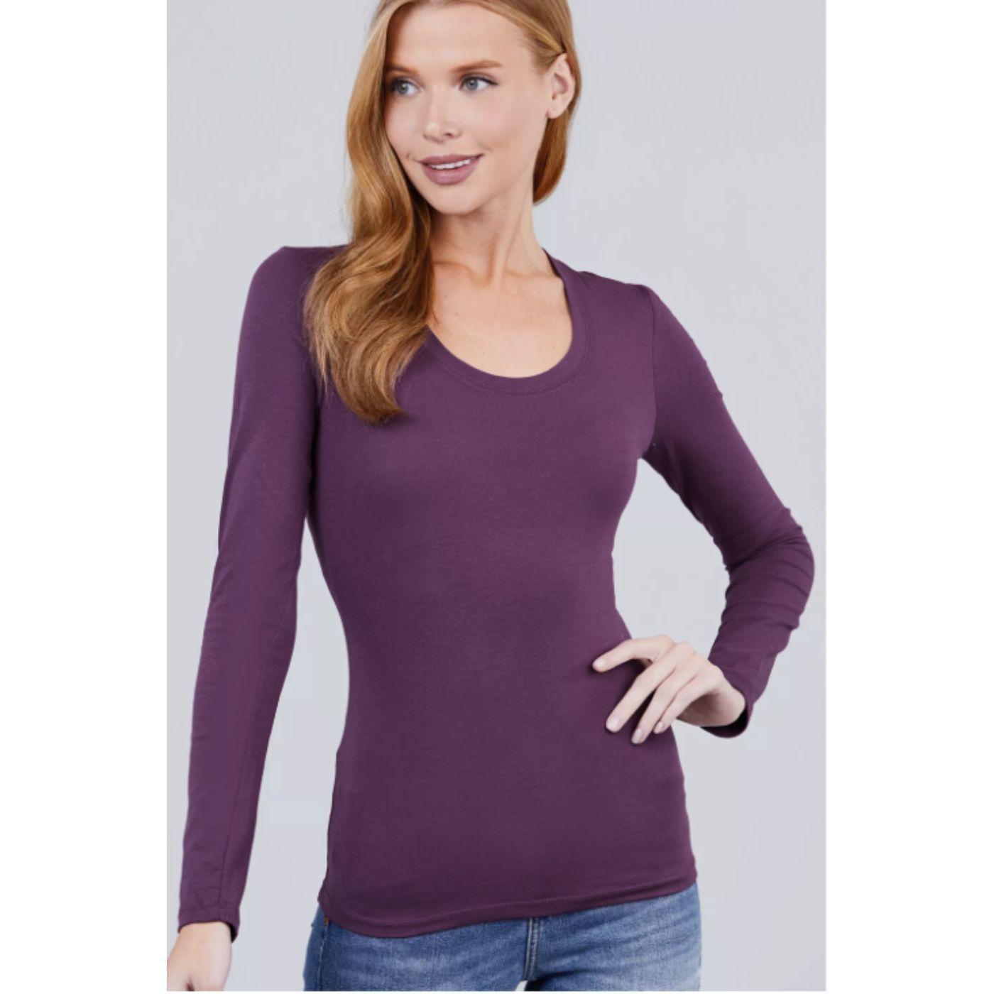 Camiseta Mujer Elasticada Manga Larga Bambu 2123-0