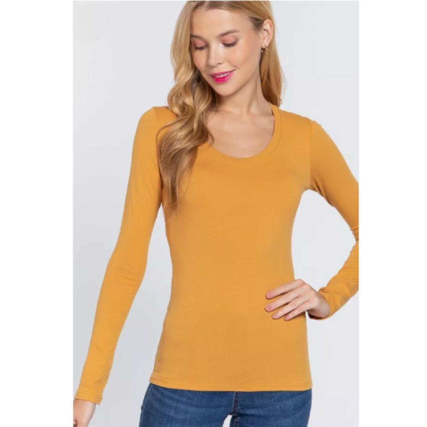 Camiseta Mujer Elasticada Manga Larga Bambu 2123-0