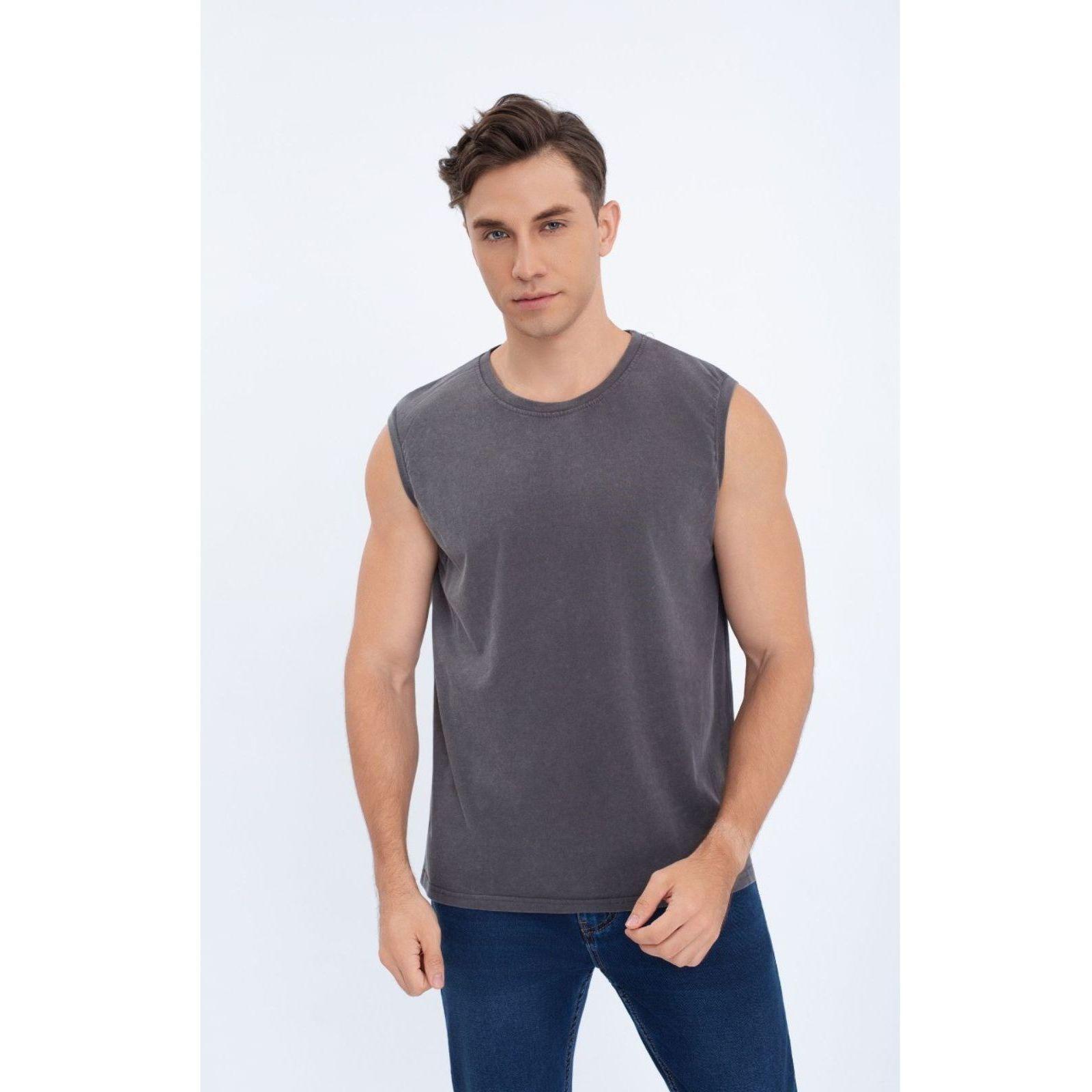 Polera Musculosa Hombre Algodón Sin Mangas Colores Sin Diseño 7600-2