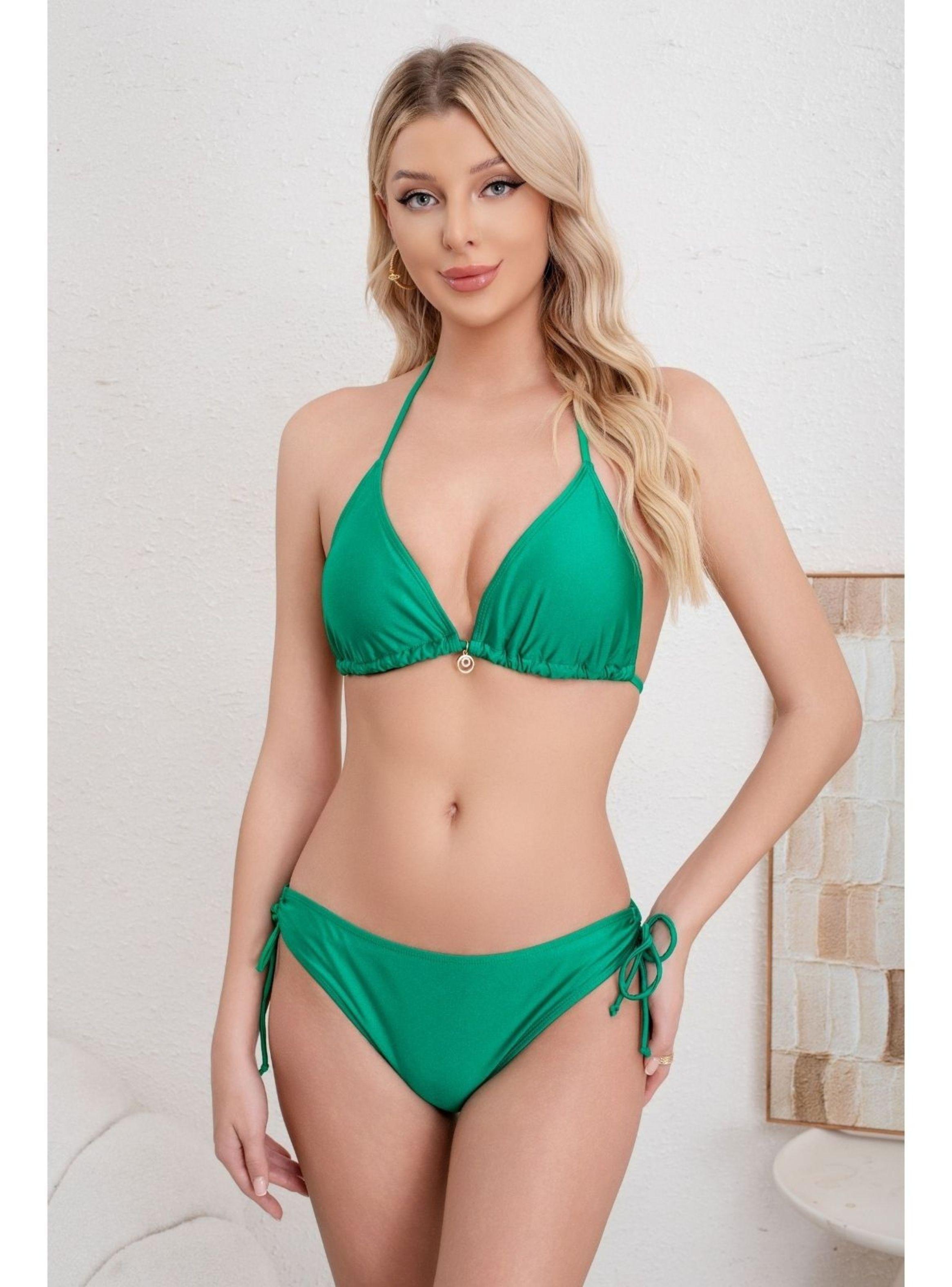 Traje De Baño Mujer Bikini 2 Piezas Triangulo Tanga 389-2