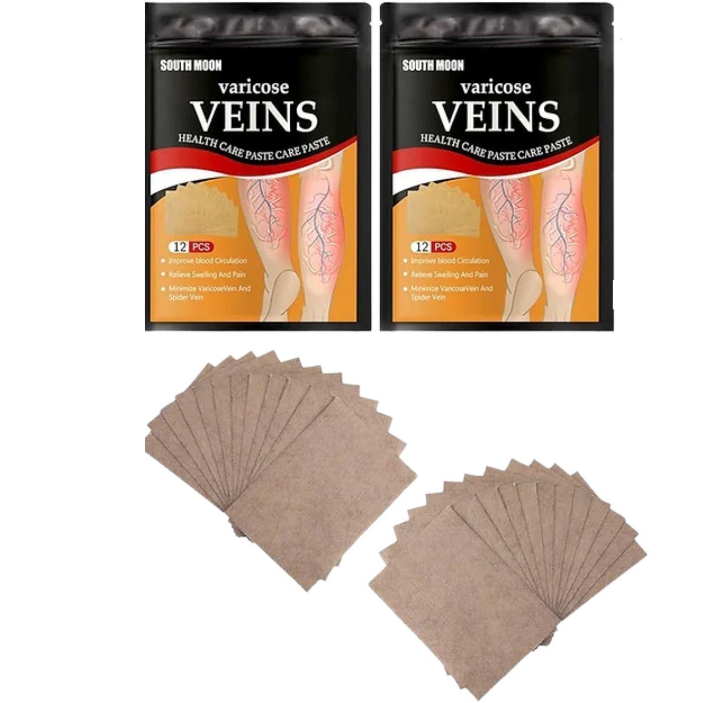 Pack 24 Parches Para Piernas Eliminacion Venas Varicosas 906-1