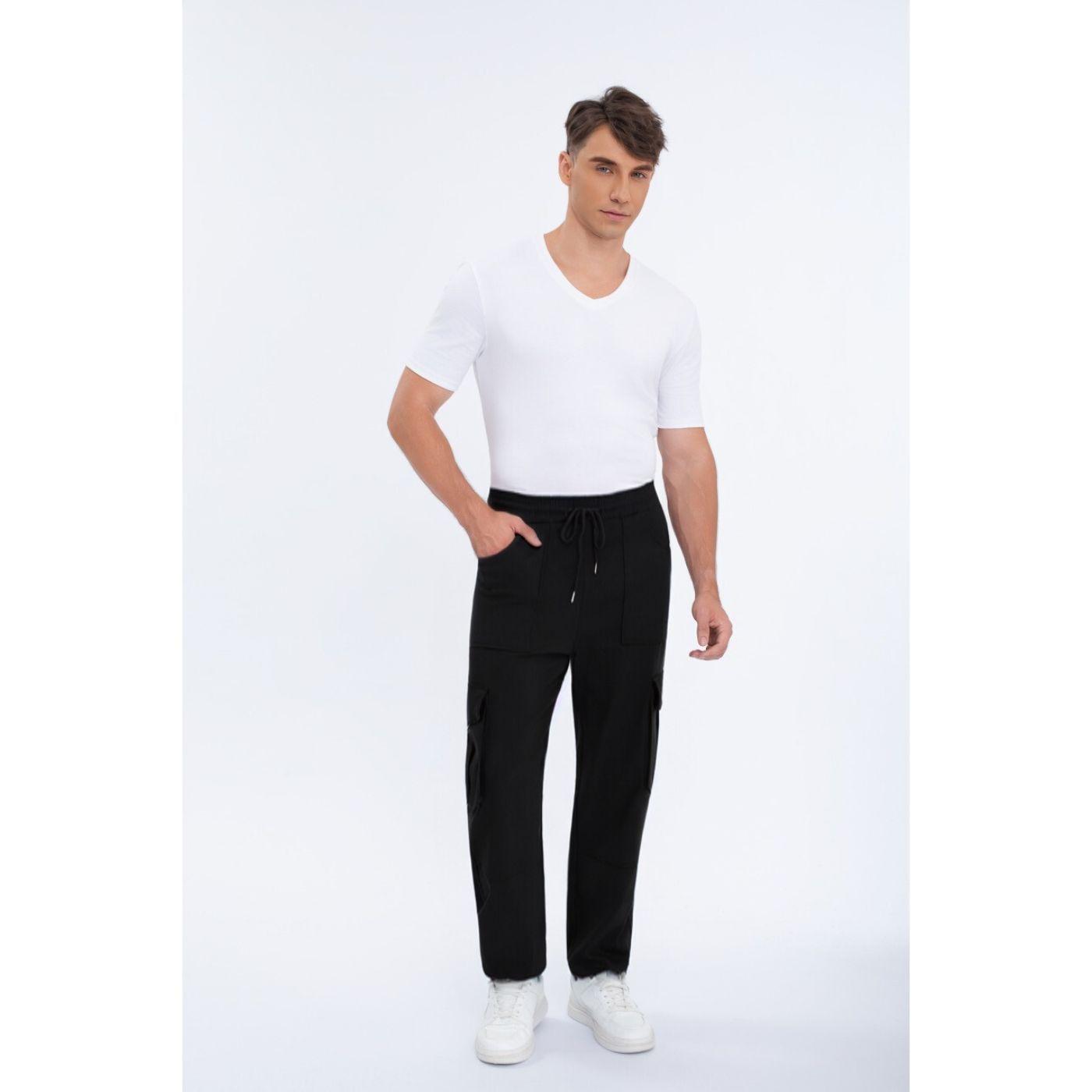 Pantalón Hombre Elasticado Recto Puño Ajustable Cargo 5001-1