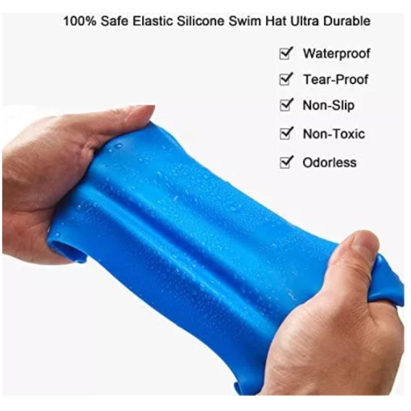 Pack 2 Gorro de Natacion Piscina Playa Silicona Mujer-3