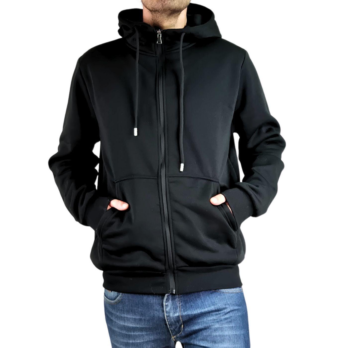 Polerón Frisado Interior Polar Hombre Invierno Cierre Gorro 222-1