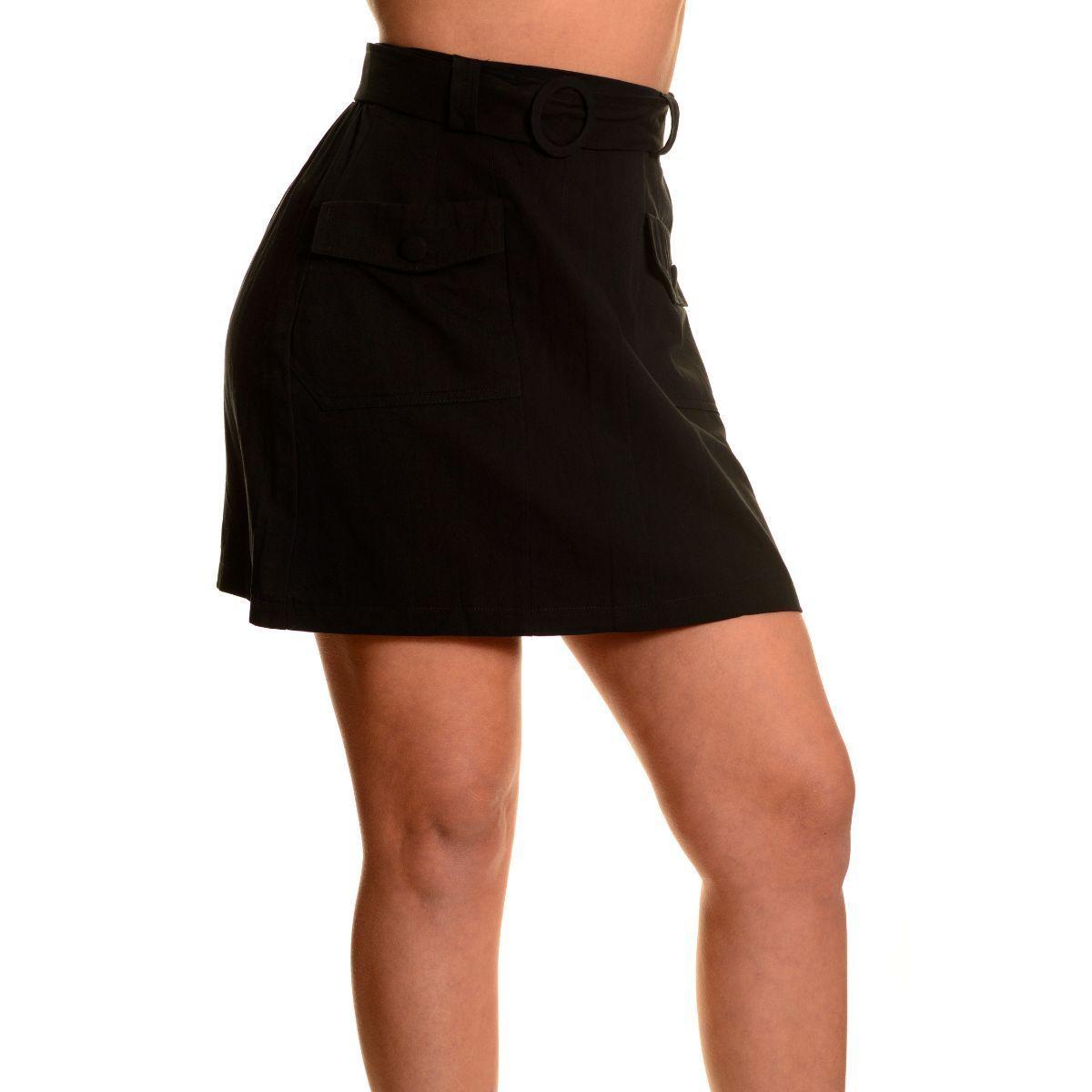 Mini Falda Mujer Juvenil Falda Corta Bolsillos 3095-0