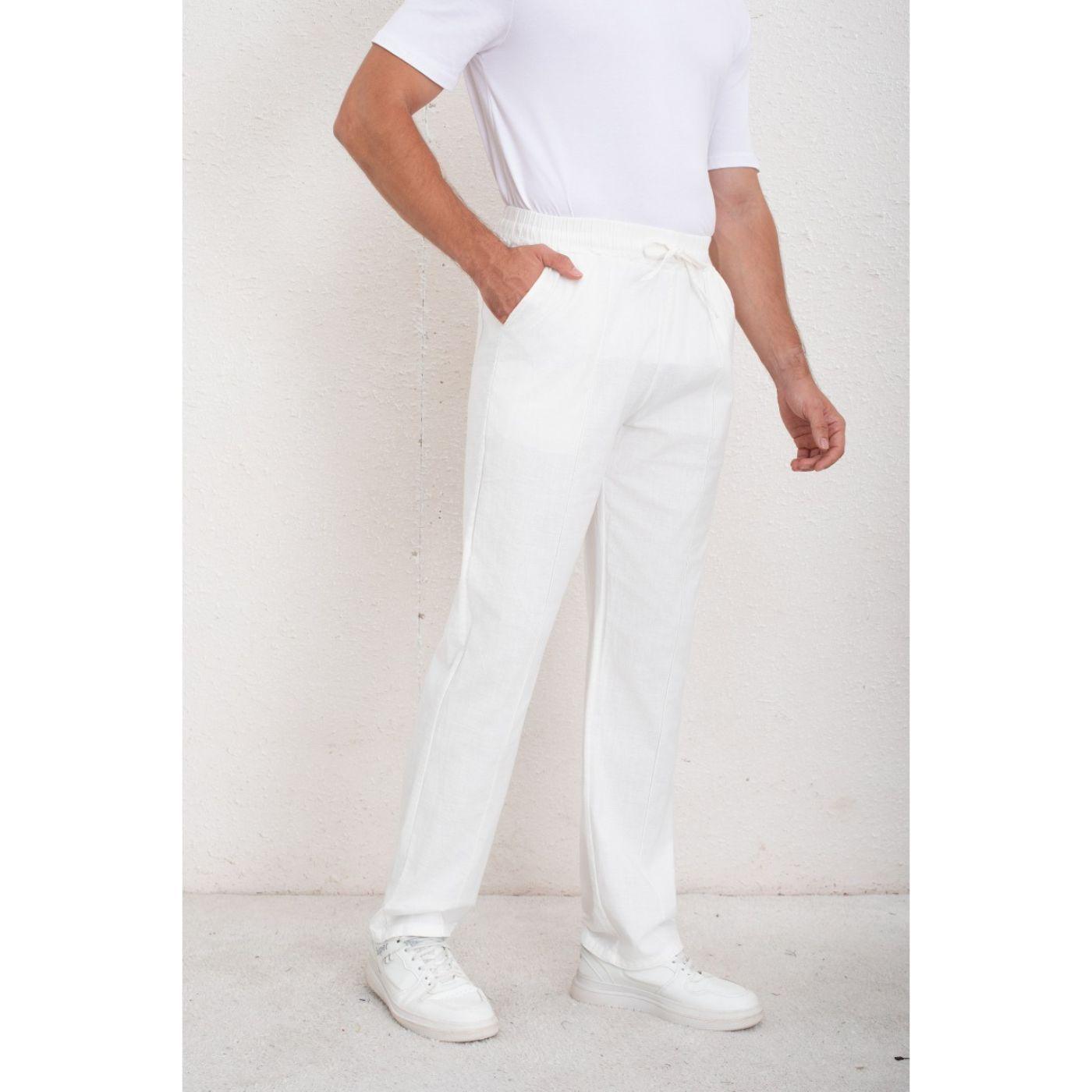 Pantalon De Vestir Hombre Tipo Lino Casual Verano 7140-2
