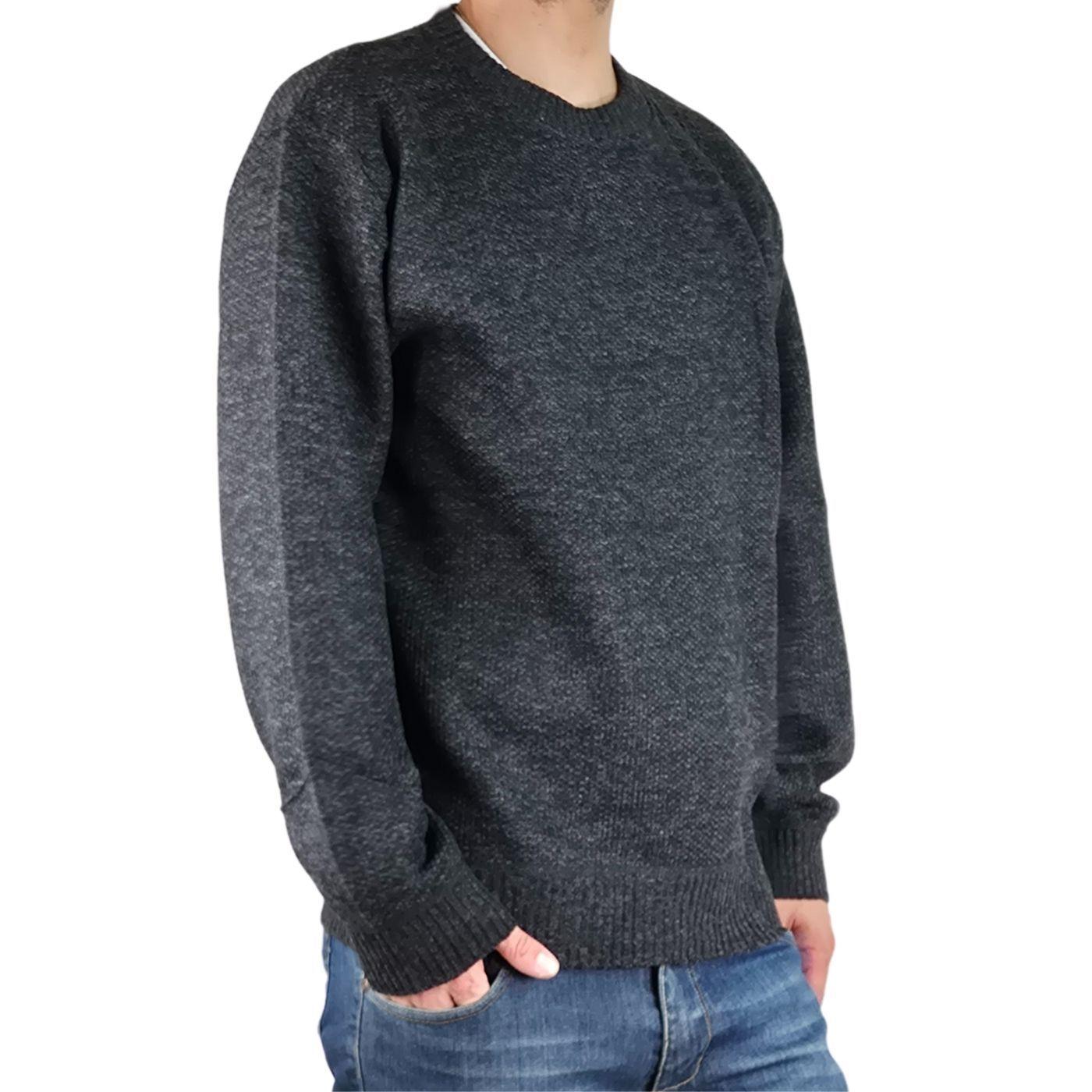 Sweater Frizado Tejido Hombre Cuello Polo Colores 1367-1