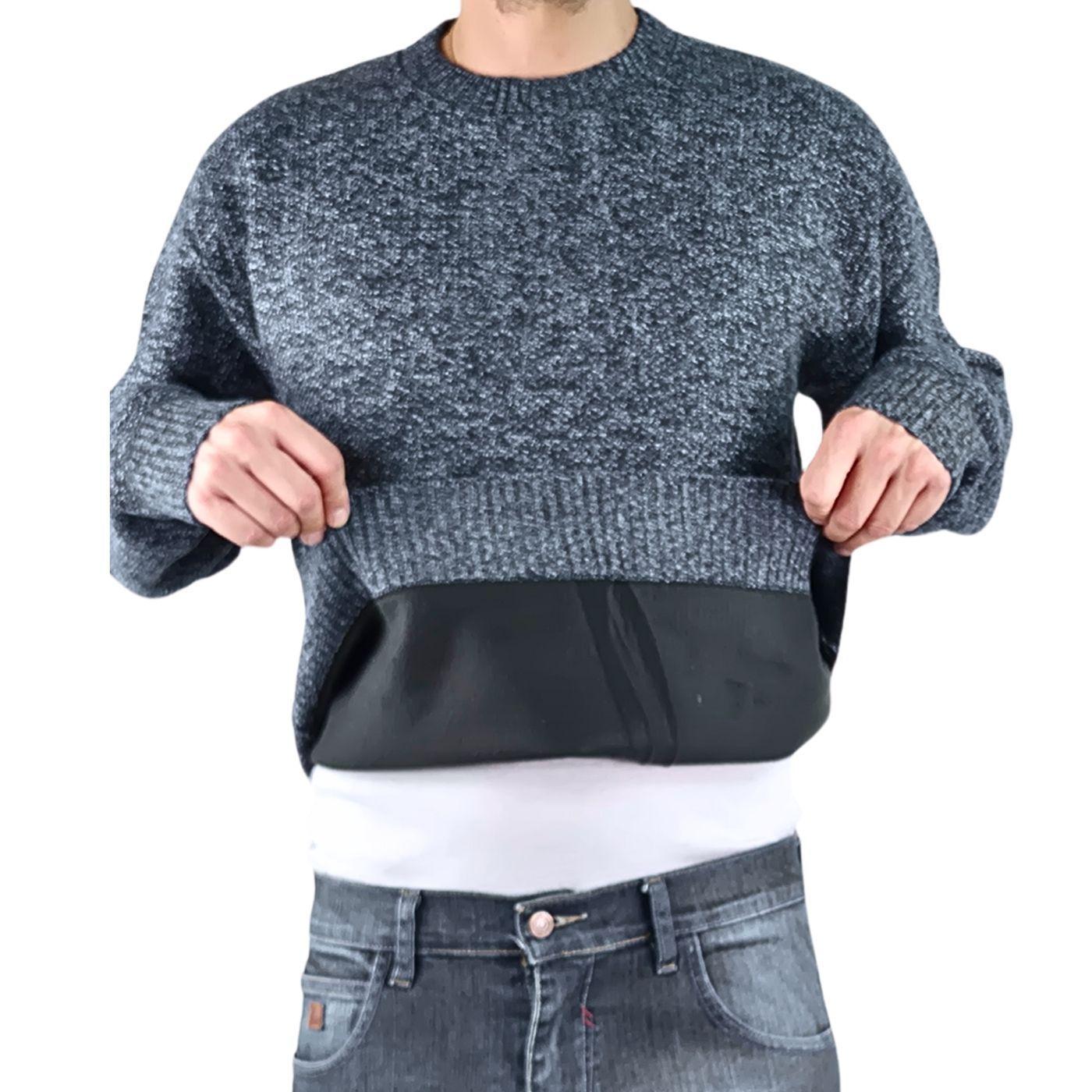 Sweater Frizado Tejido Hombre Cuello Polo Colores 1367-2