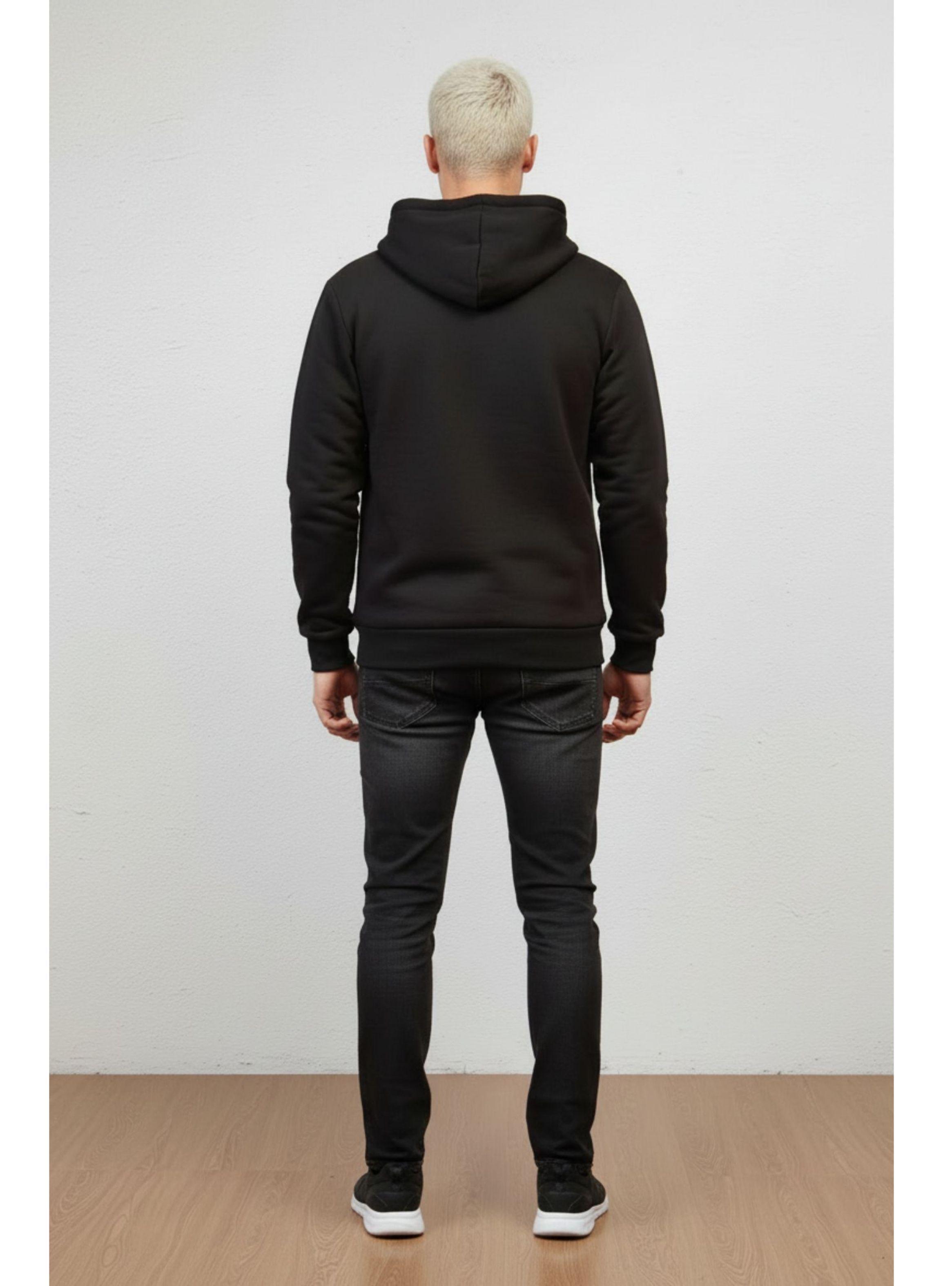 Poleron Hombre Invierno Forro Interior Chiporro Cierre Capucha 0884-2